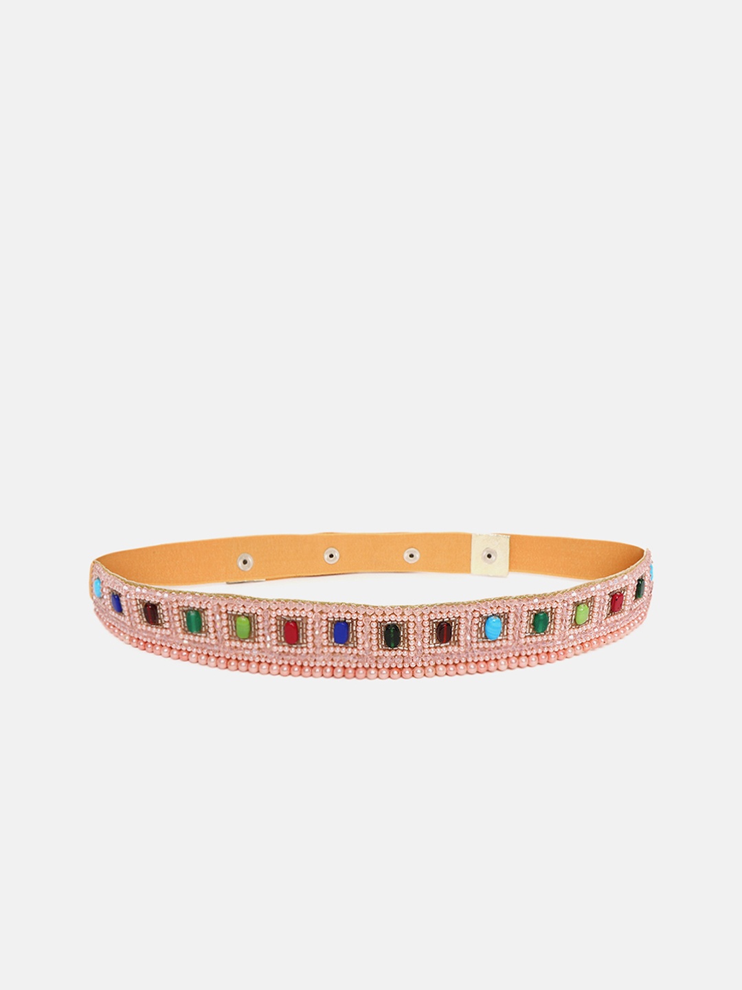

FABBHUE Women Pink Embellished Belt