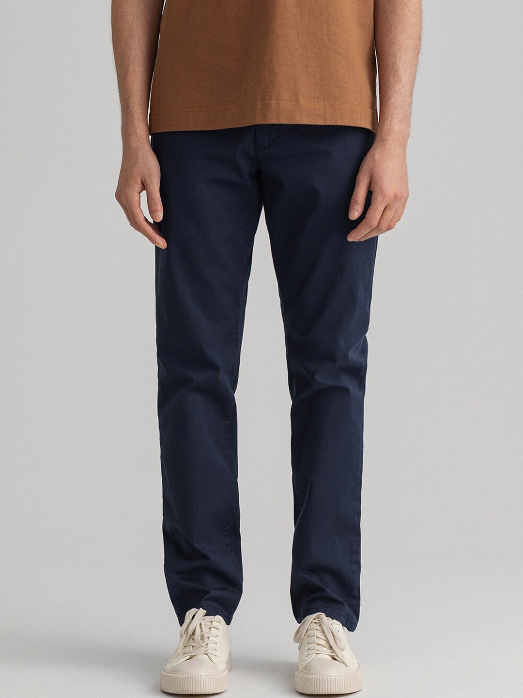 

GANT Men Navy Blue Slim Fit Cotton Chinos