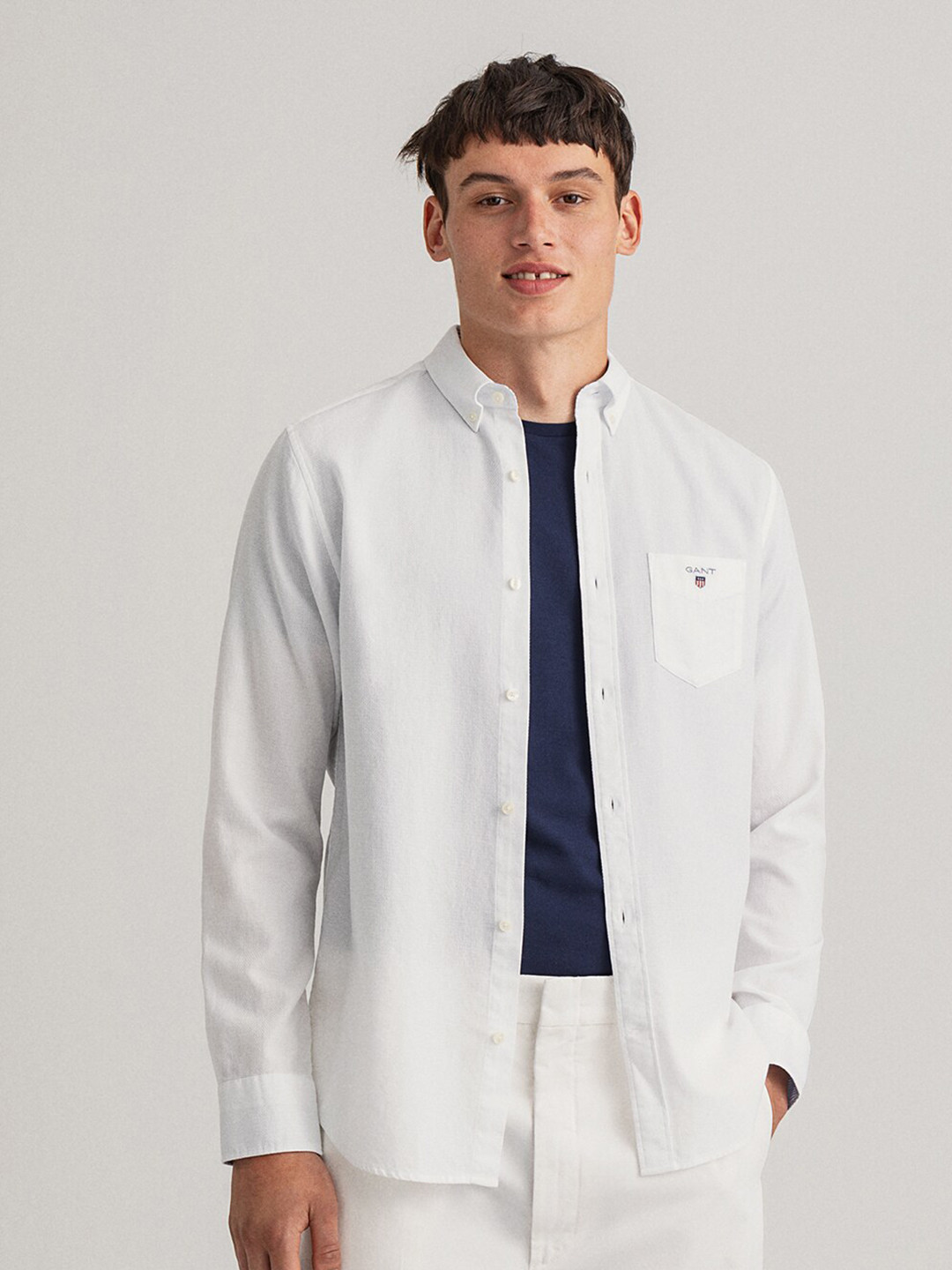 

GANT Men White Casual Cotton Shirt