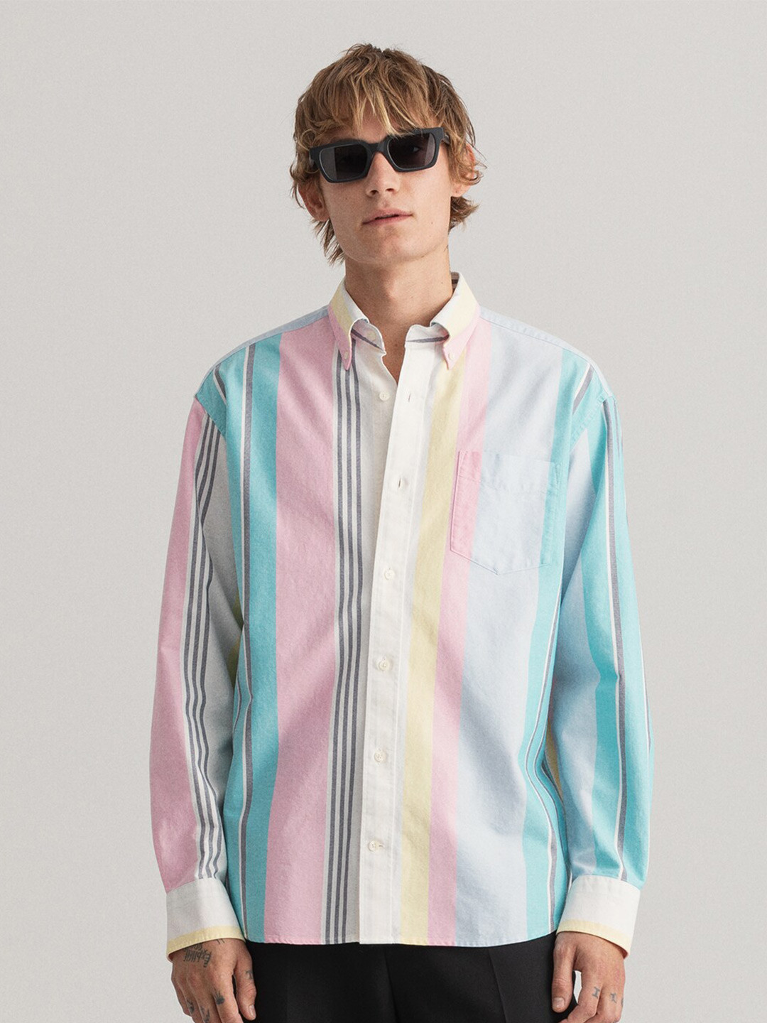 

GANT Men Multicolored Striped Casual Cotton Shirt, Multi