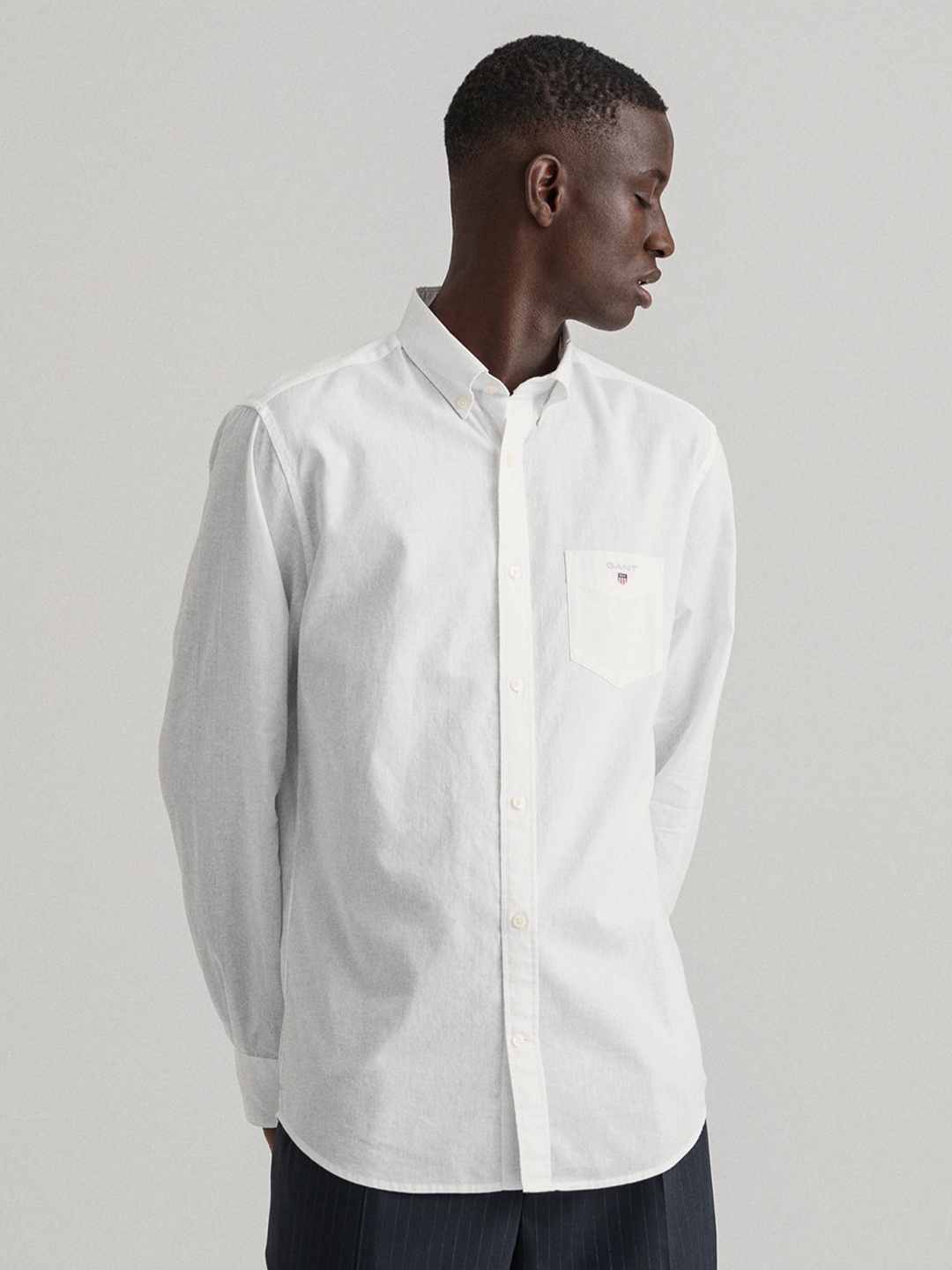 

GANT Men White Casual Cotton Shirt