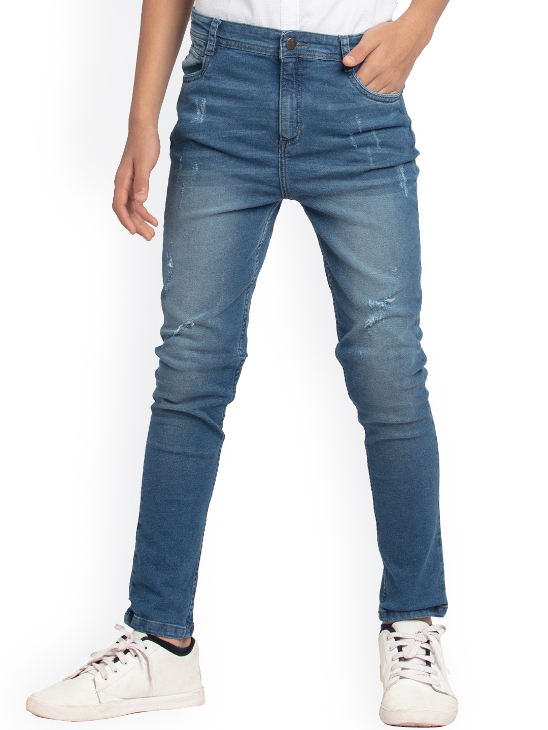 

UNDER FOURTEEN ONLY Boys Blue Slim Fit Stretchable Jeans