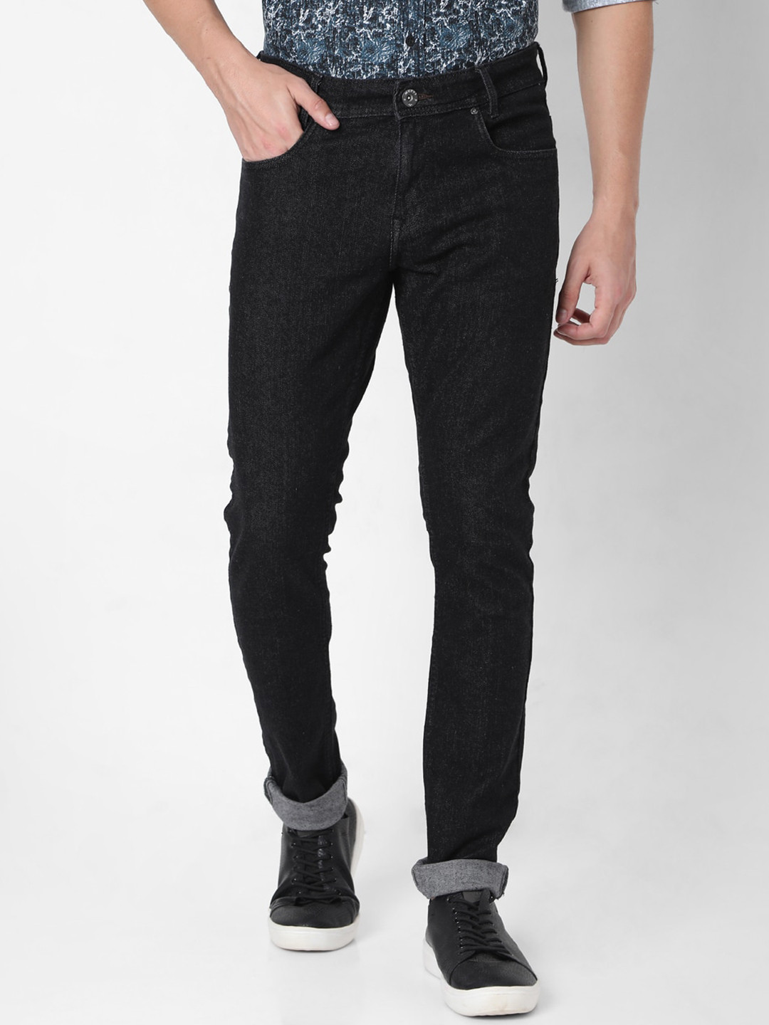 

Mufti Men Black Skinny Fit Stretchable Jeans