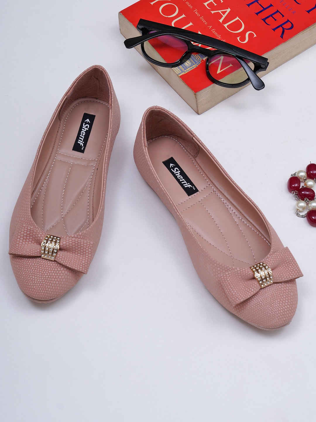 

Sherrif Shoes Women Pink Ballerinas Flats