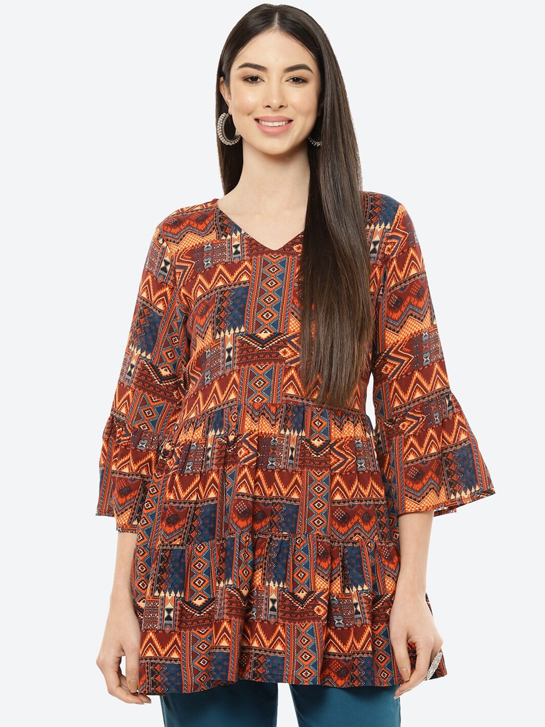 

Rangriti Multicoloured Print Top, Multi