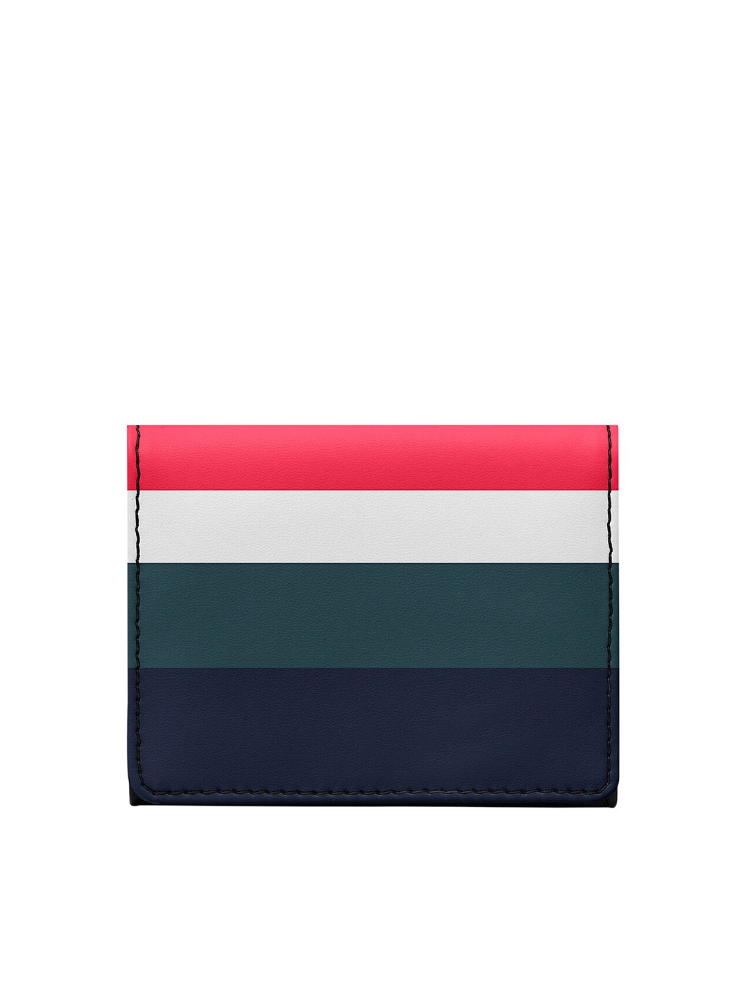 

DailyObjects Unisex Blue & Red Striped PU Three Fold Wallet