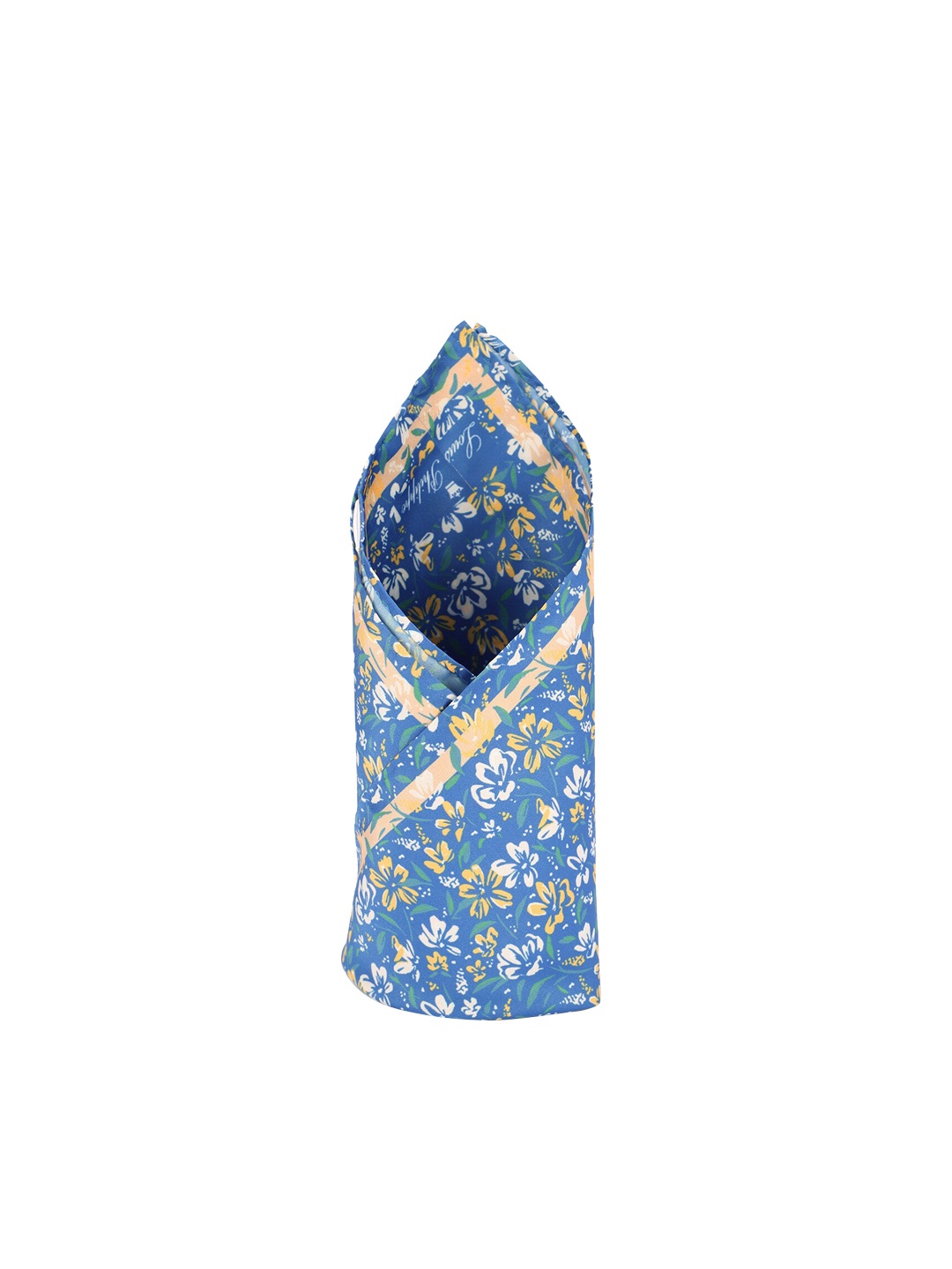 

Louis Philippe Men Blue & Yellow Printed Pocket Square