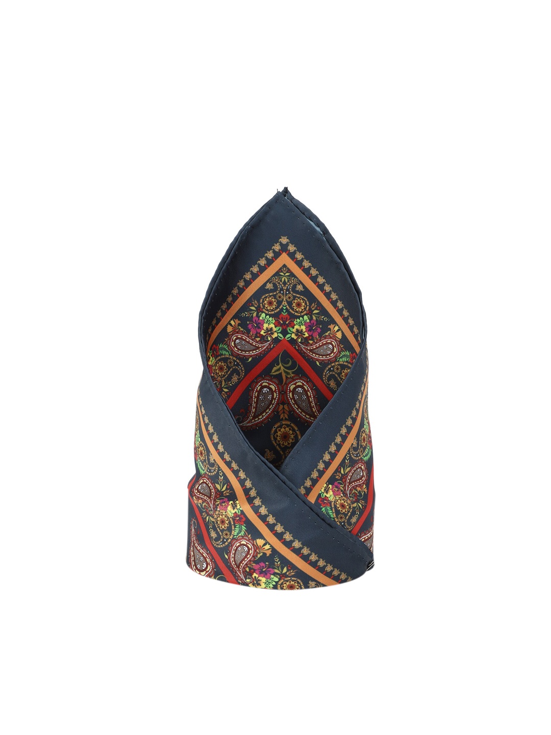 

Louis Philippe Men Navy Blue & Red Floral Printed Pocket Squares