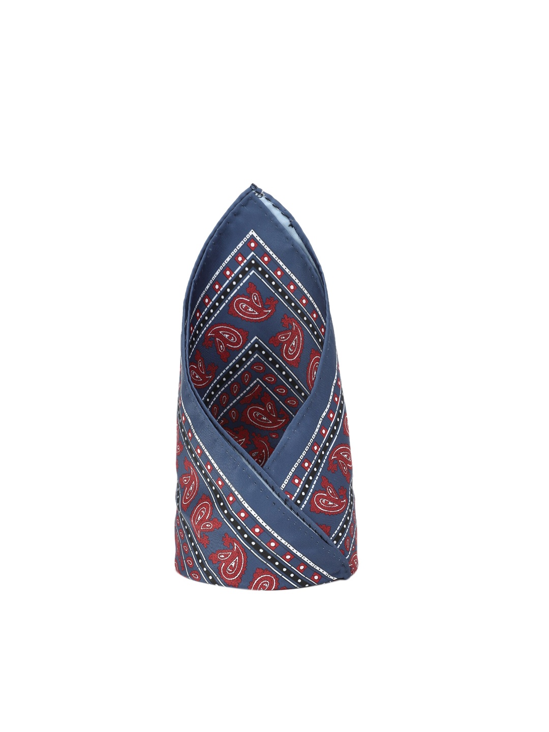 

Louis Philippe Men Maroon & Blue Printed Pocket Square