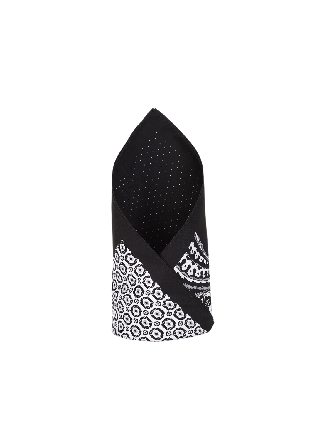 

Van Heusen Black Printed Pocket Square