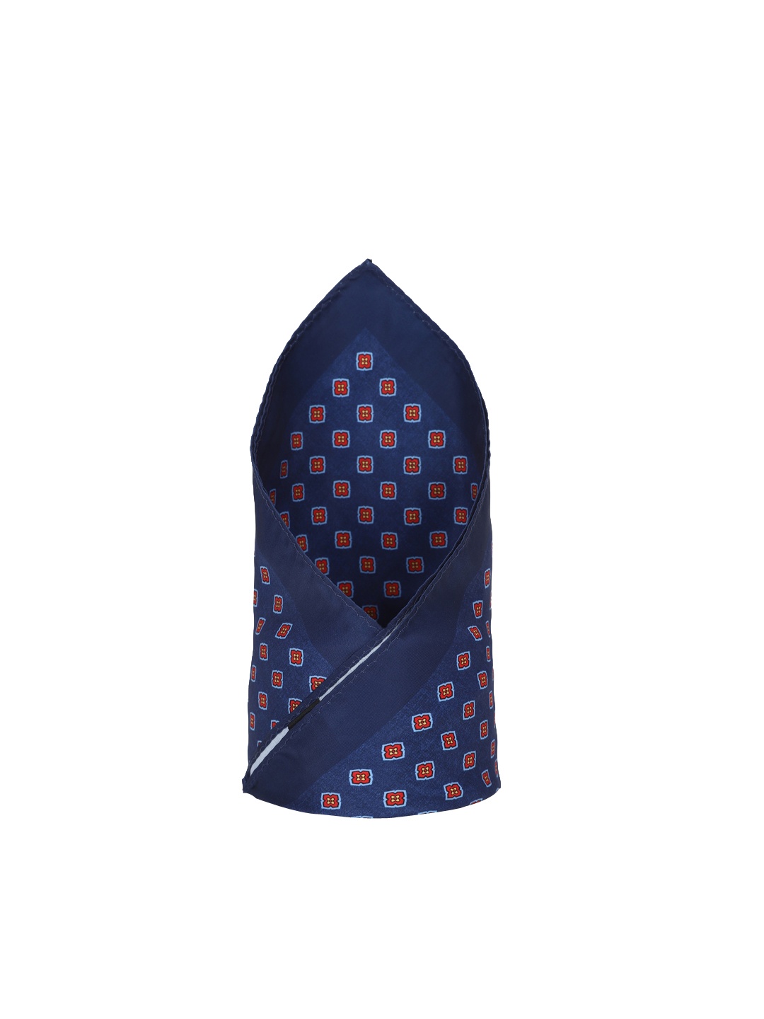 

Van Heusen Men Navy Blue & Red Printed Pocket Square