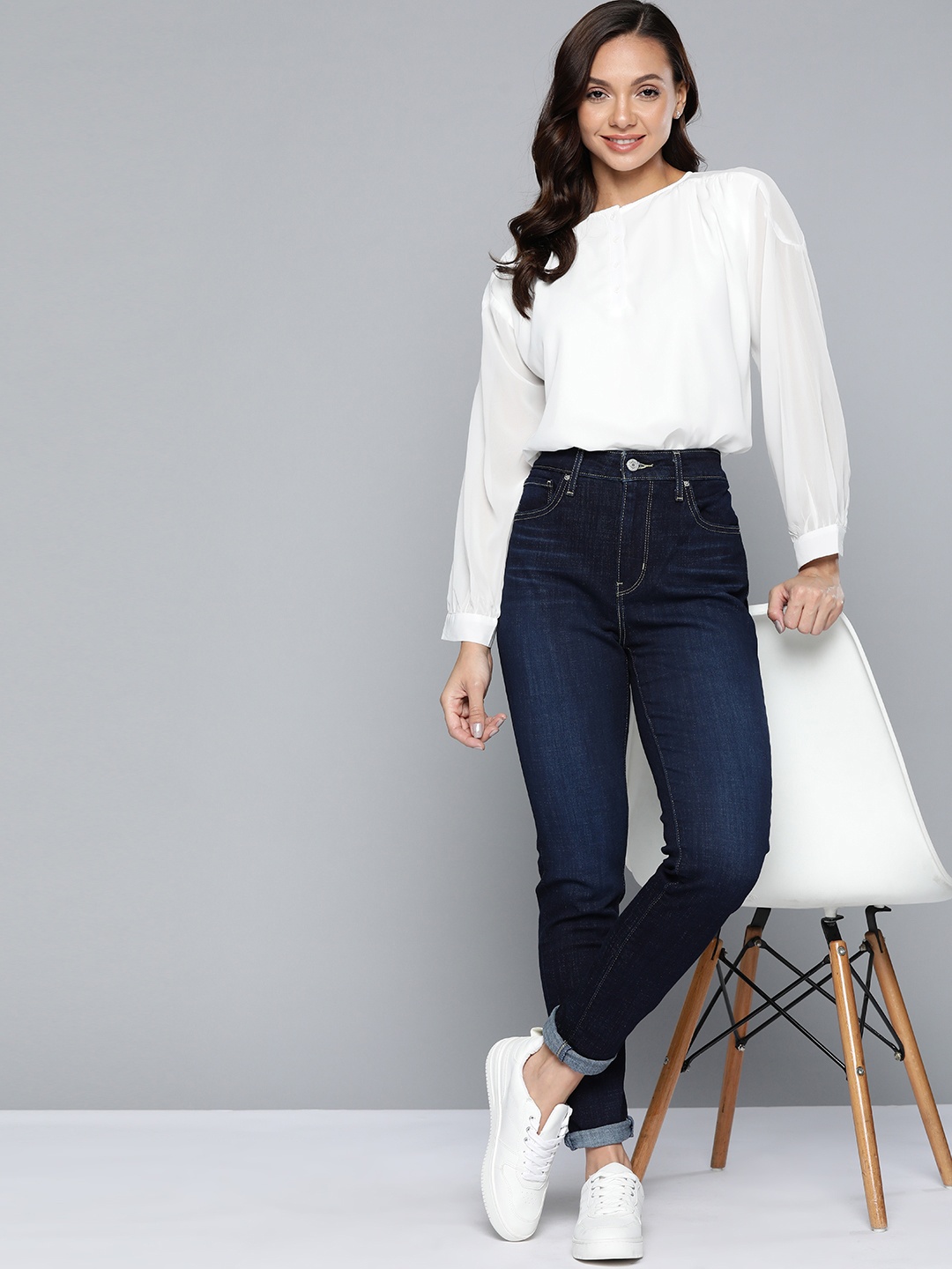 

Mast & Harbour Women White Solid Shirt Style Top