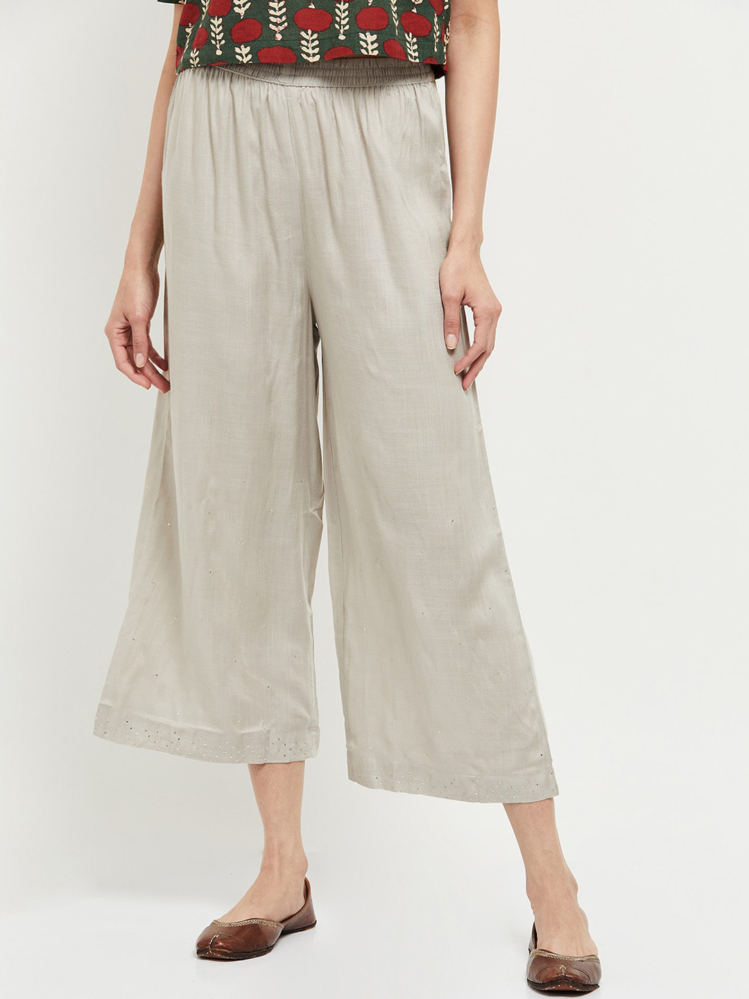 

max Women Grey Culottes Trousers