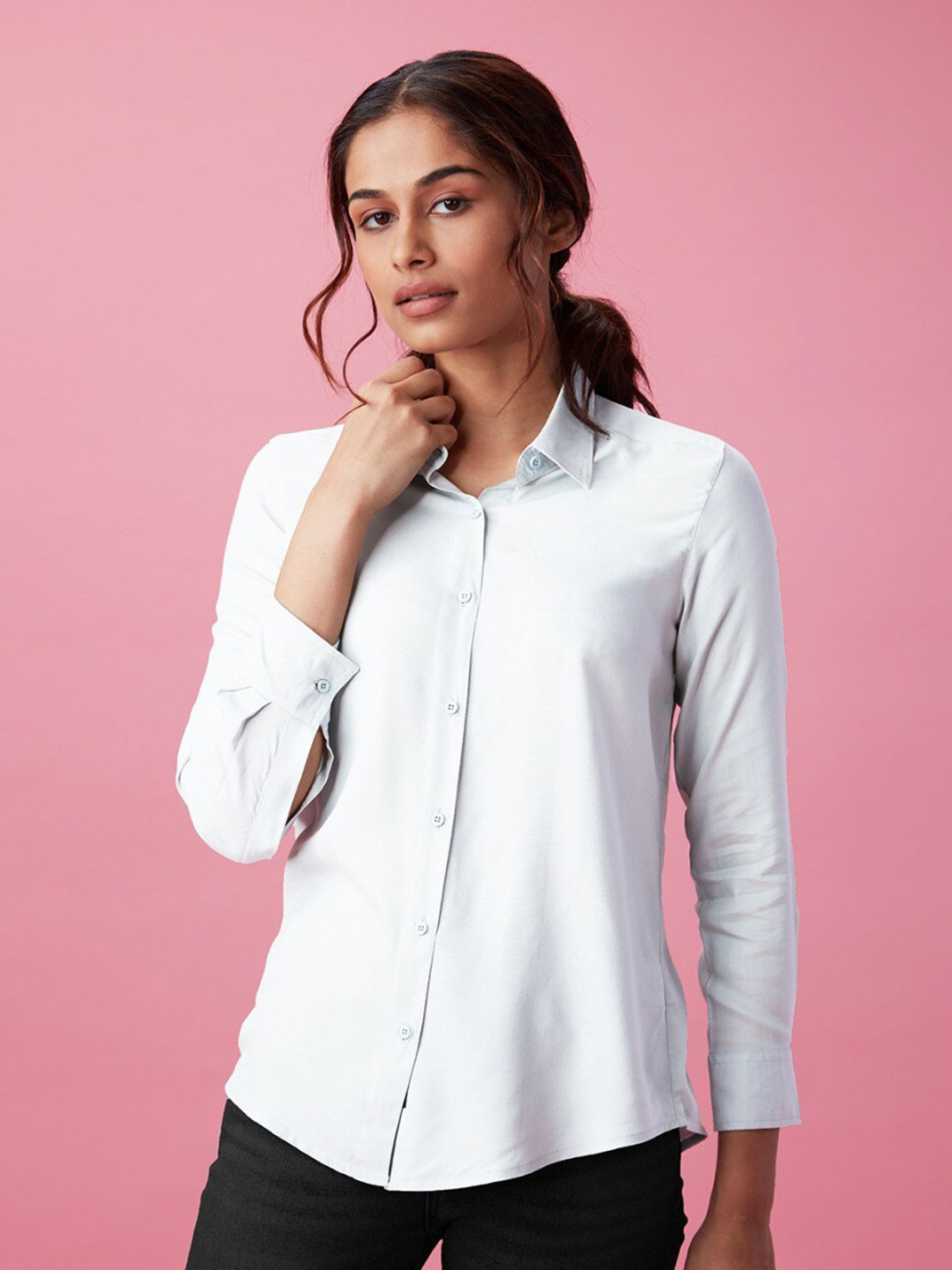 

The Souled Store Women White Classic Casual Shirt