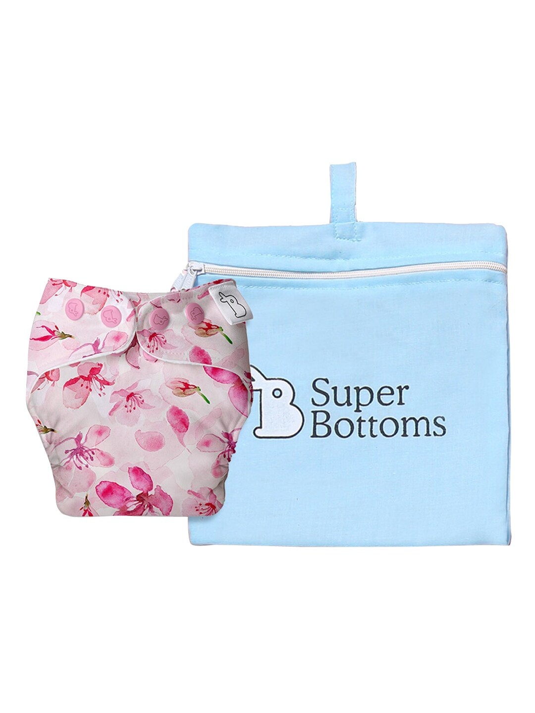 

SuperBottoms Kids UNO Trim Cloth Sustainable Diaper With Easy Snap Technology, Multi