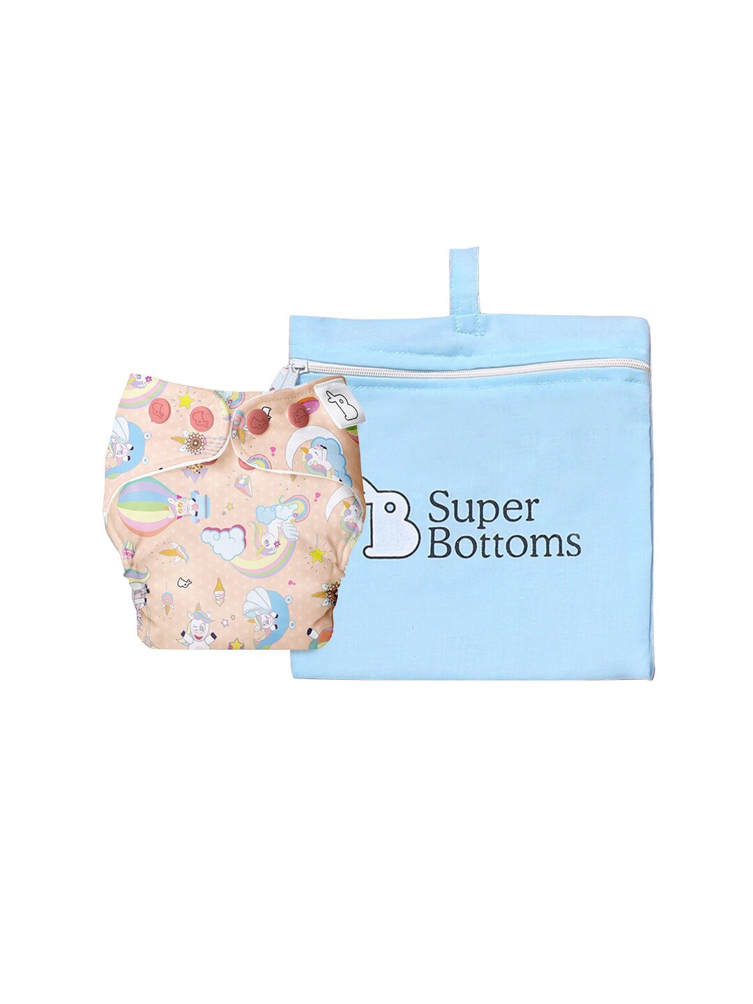 

SuperBottoms Kids UNO Trim Cloth Sustainable Diaper, Peach