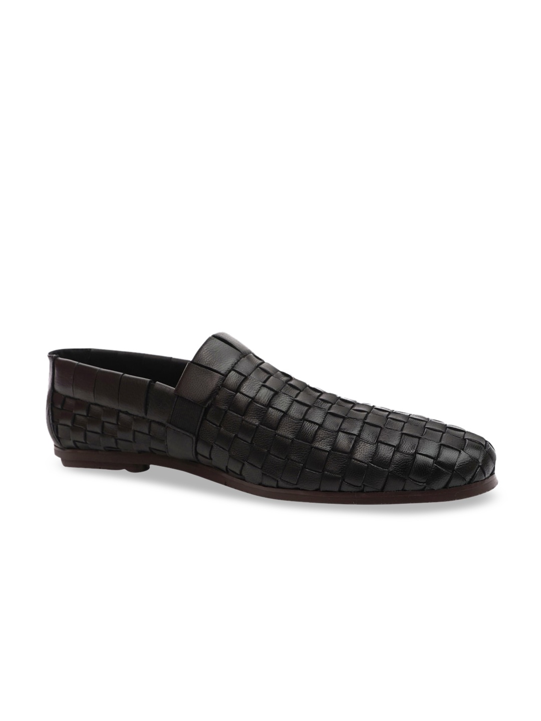 

Cobblerz Men Black Textured Leather Loafers