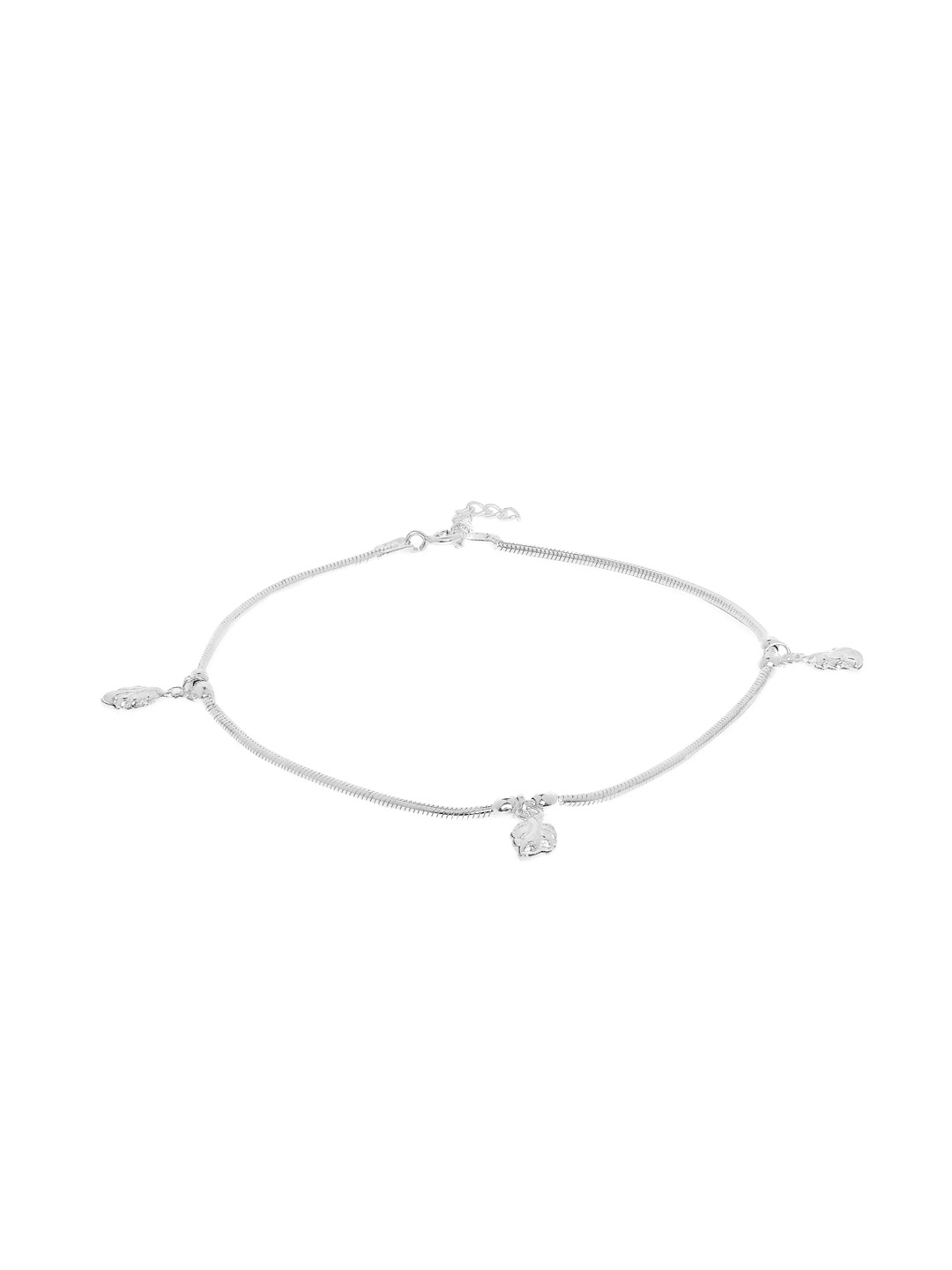 

ahilya Sterling Silver Leaf Anklet