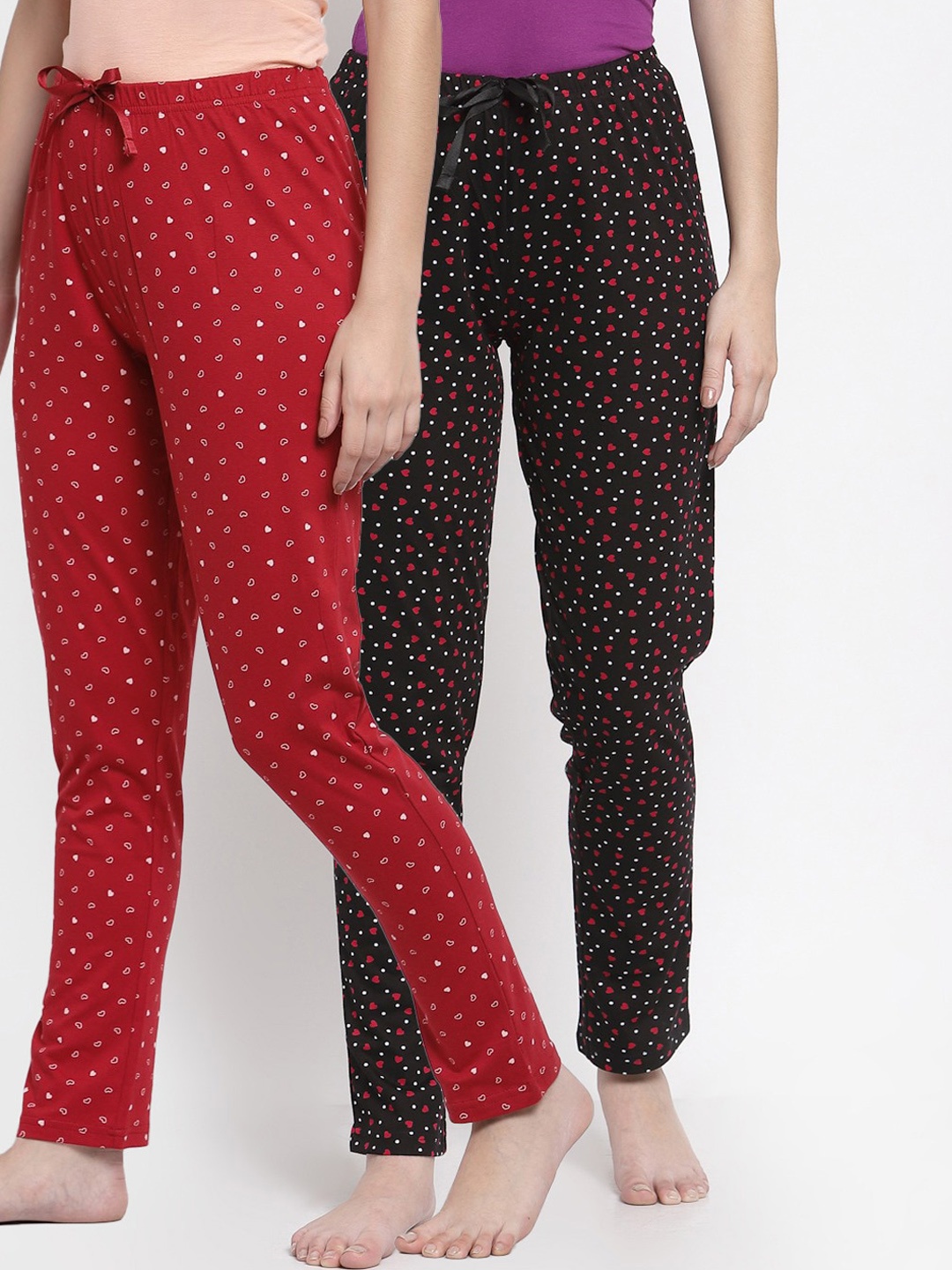 

Sweet Dreams Women Pack Of 2 Assorted Printed Cotton Lounge Pants