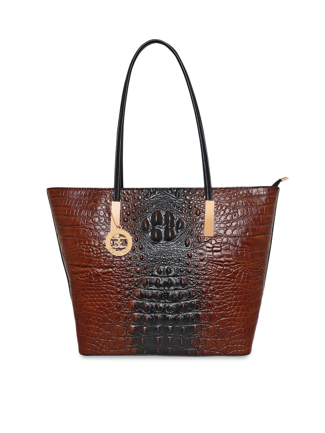 

ESBEDA Tan Animal Textured PU Structured Shoulder Bag