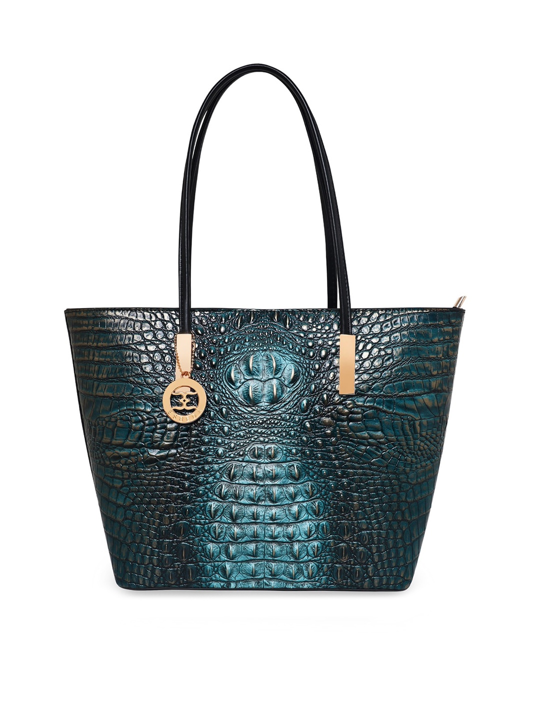 

ESBEDA Sea Green Animal Textured PU Structured Shoulder Bag