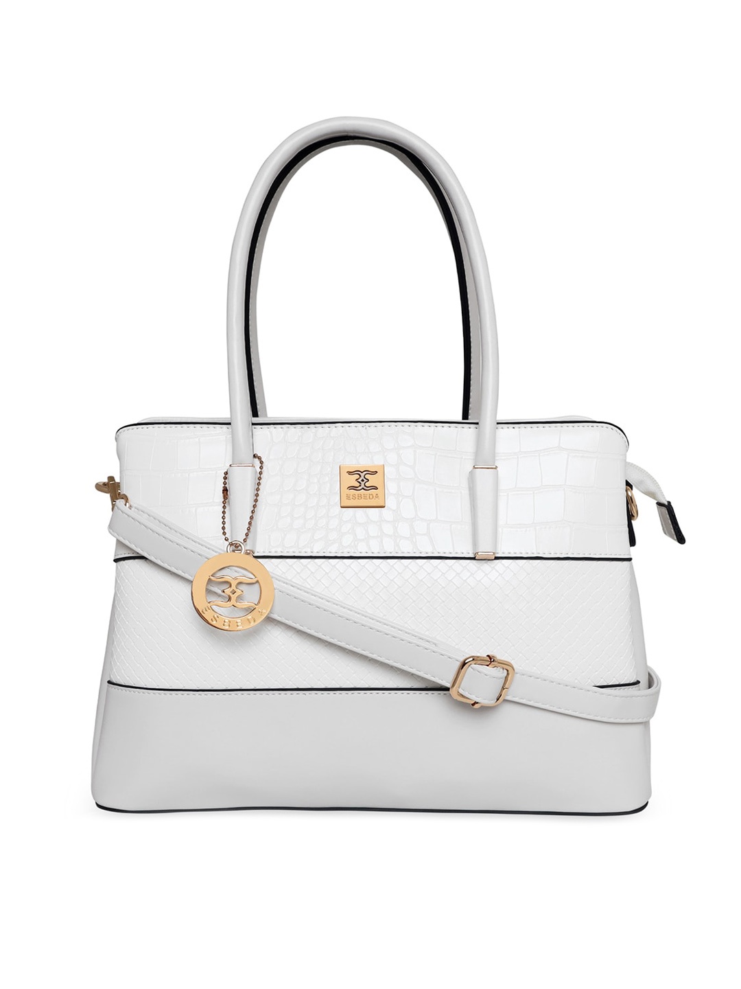 

ESBEDA White PU Structured Handheld Bag