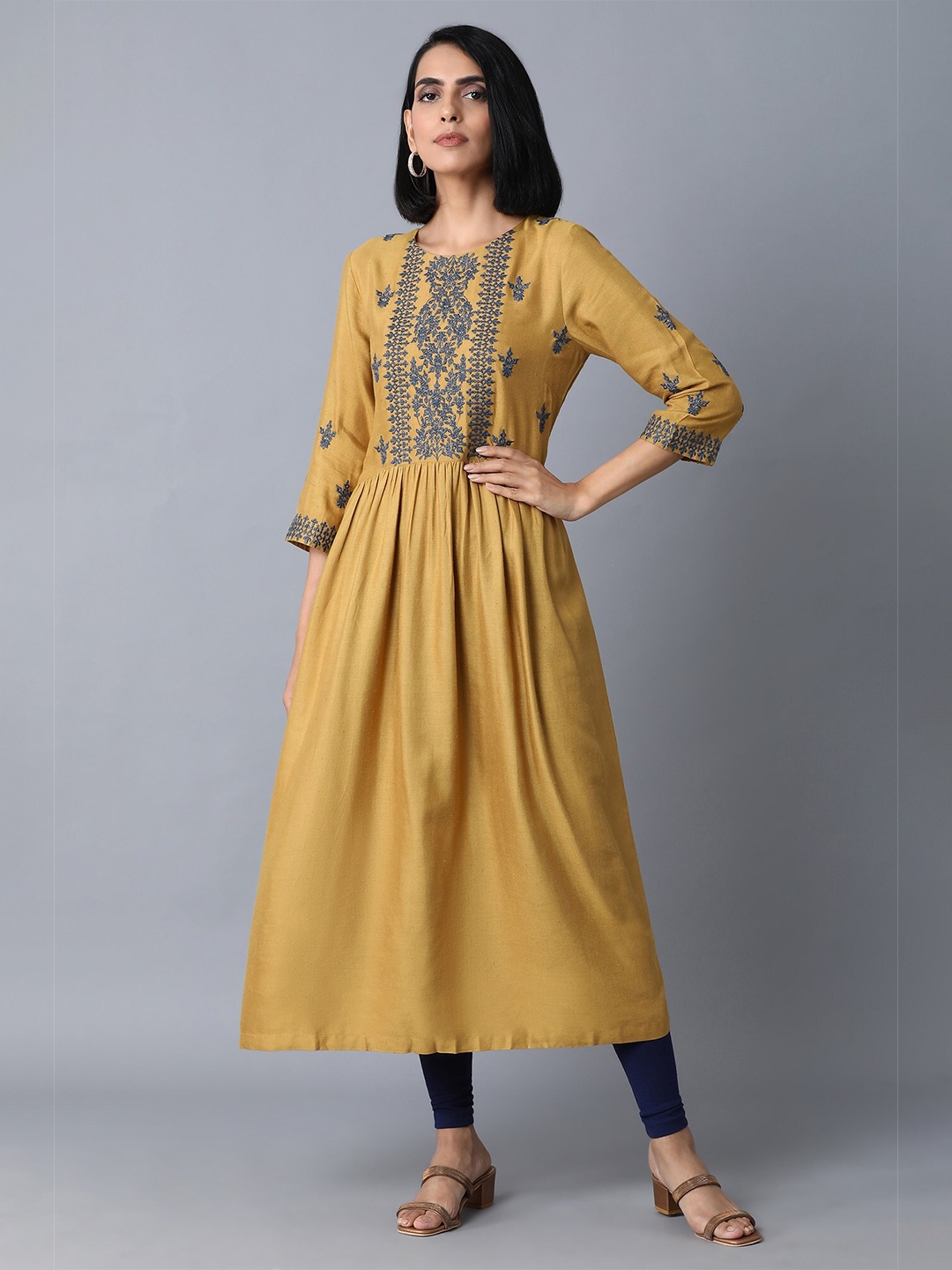 

W Mustard Yellow Maxi Midi Dress