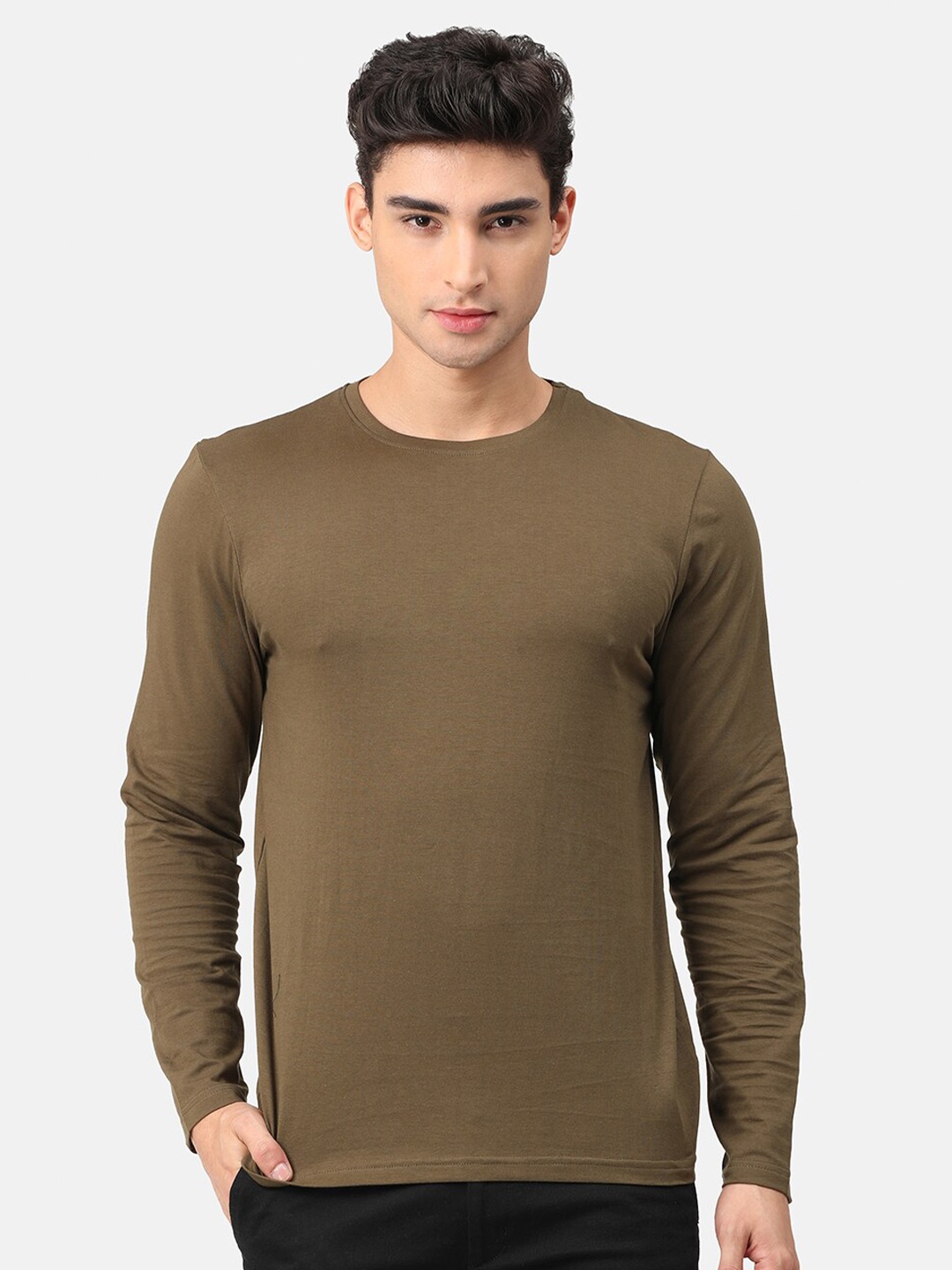 

Snitch Men Military Green 4-way Stretch T-shirt