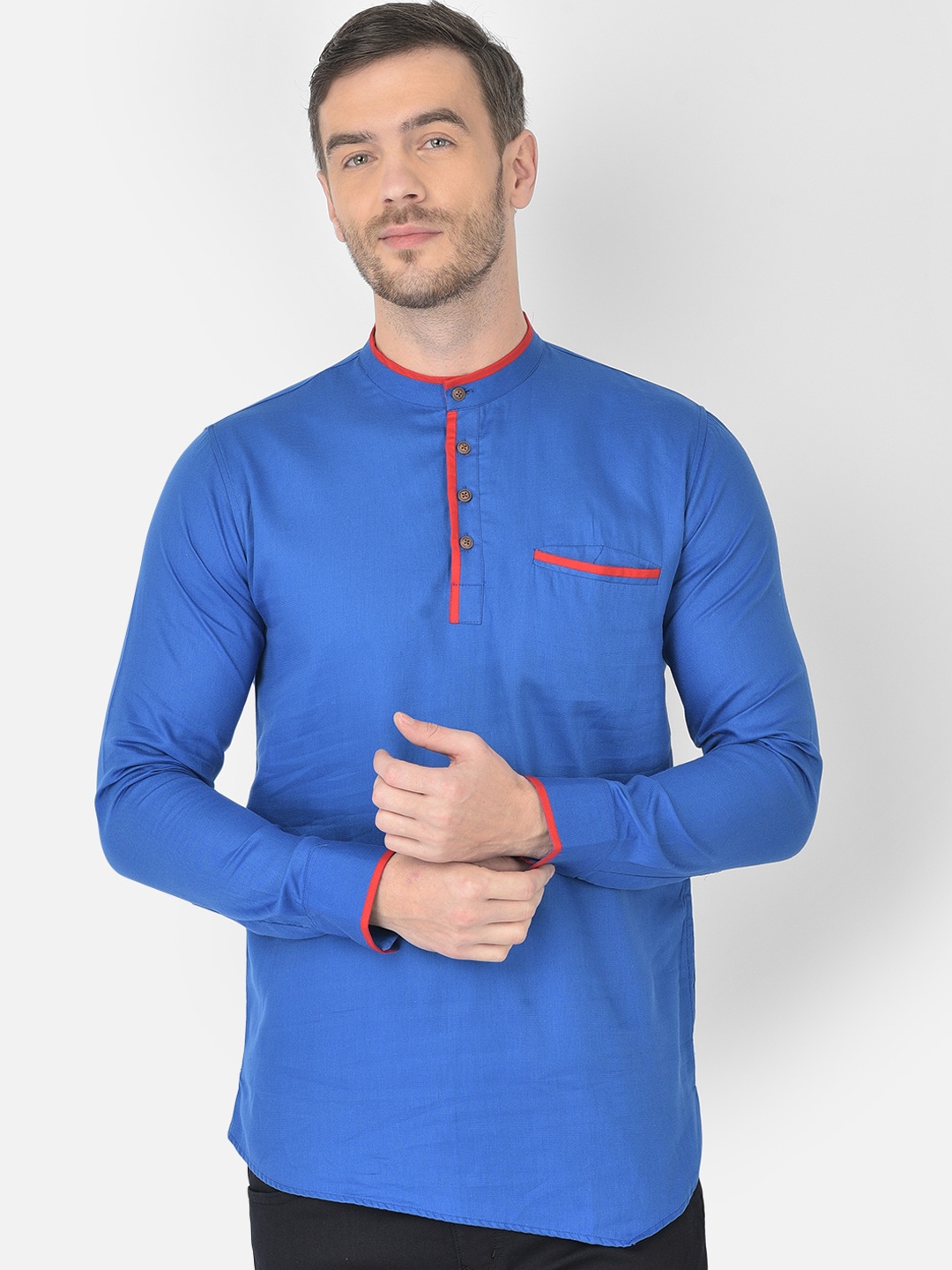

SG LEMAN Men Blue Kurta