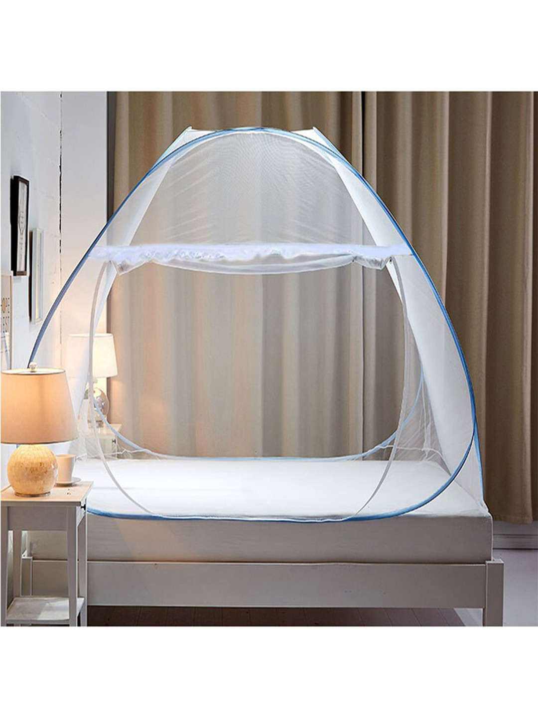 

Sasimo White & Blue Queen Size Mosquito Net