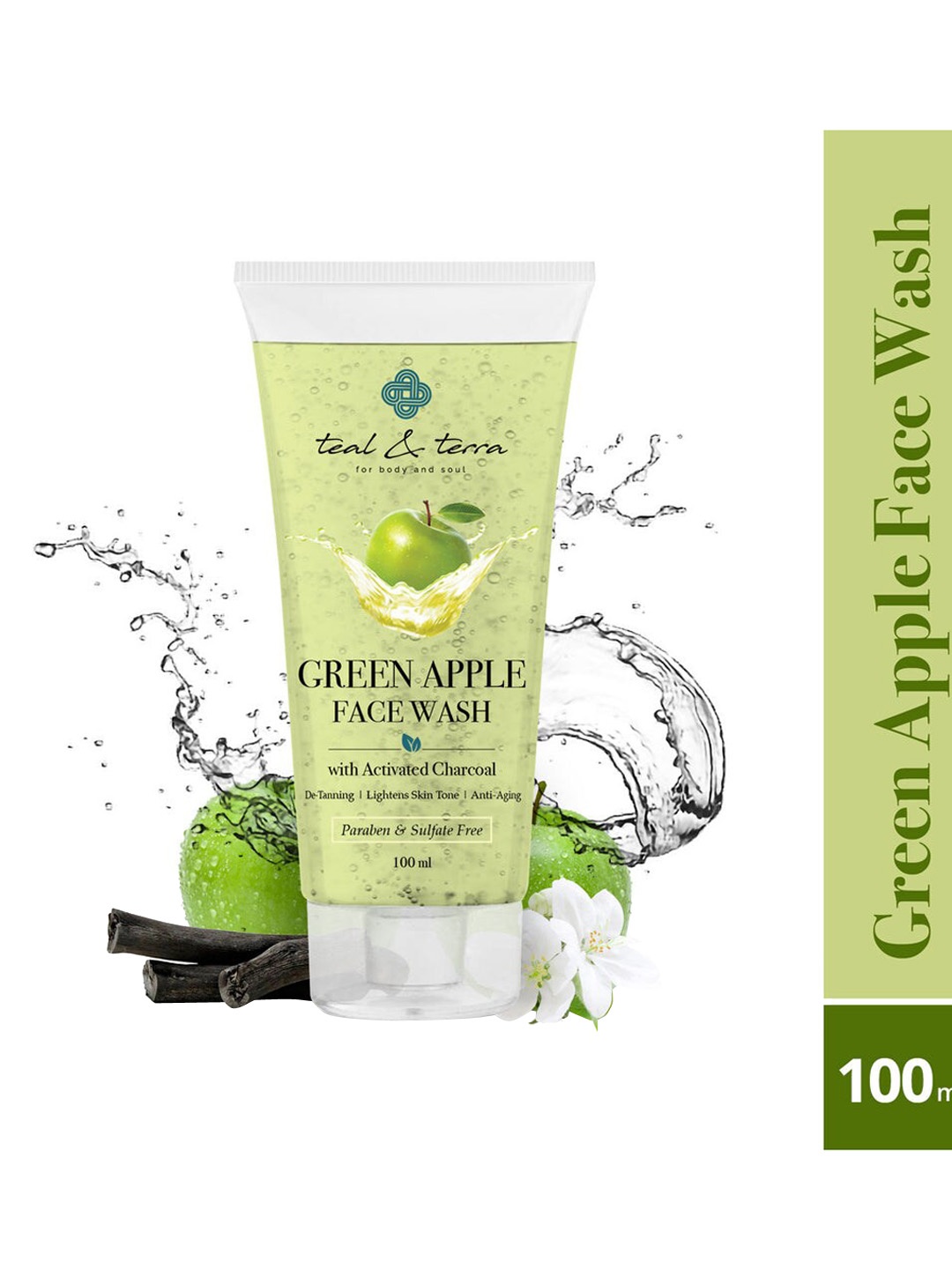 

teal & terra Green Apple Face Wash with Activated Charcoal 100 ml