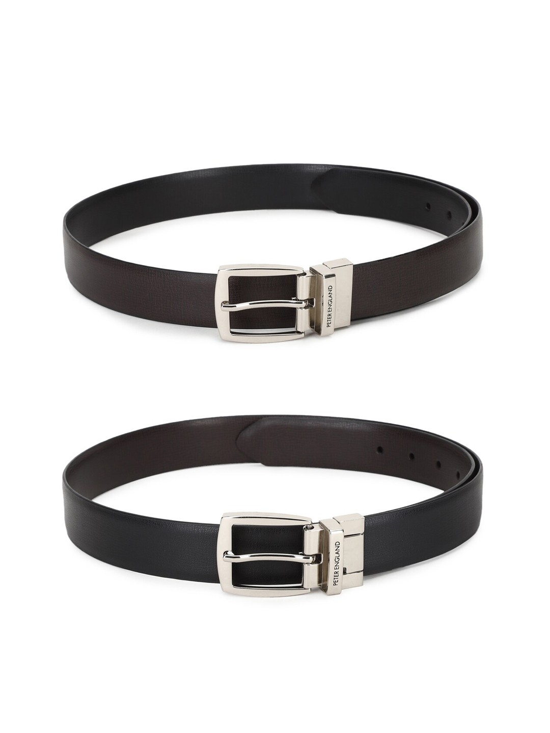 

Peter England Men Brown PU Reversible Belt
