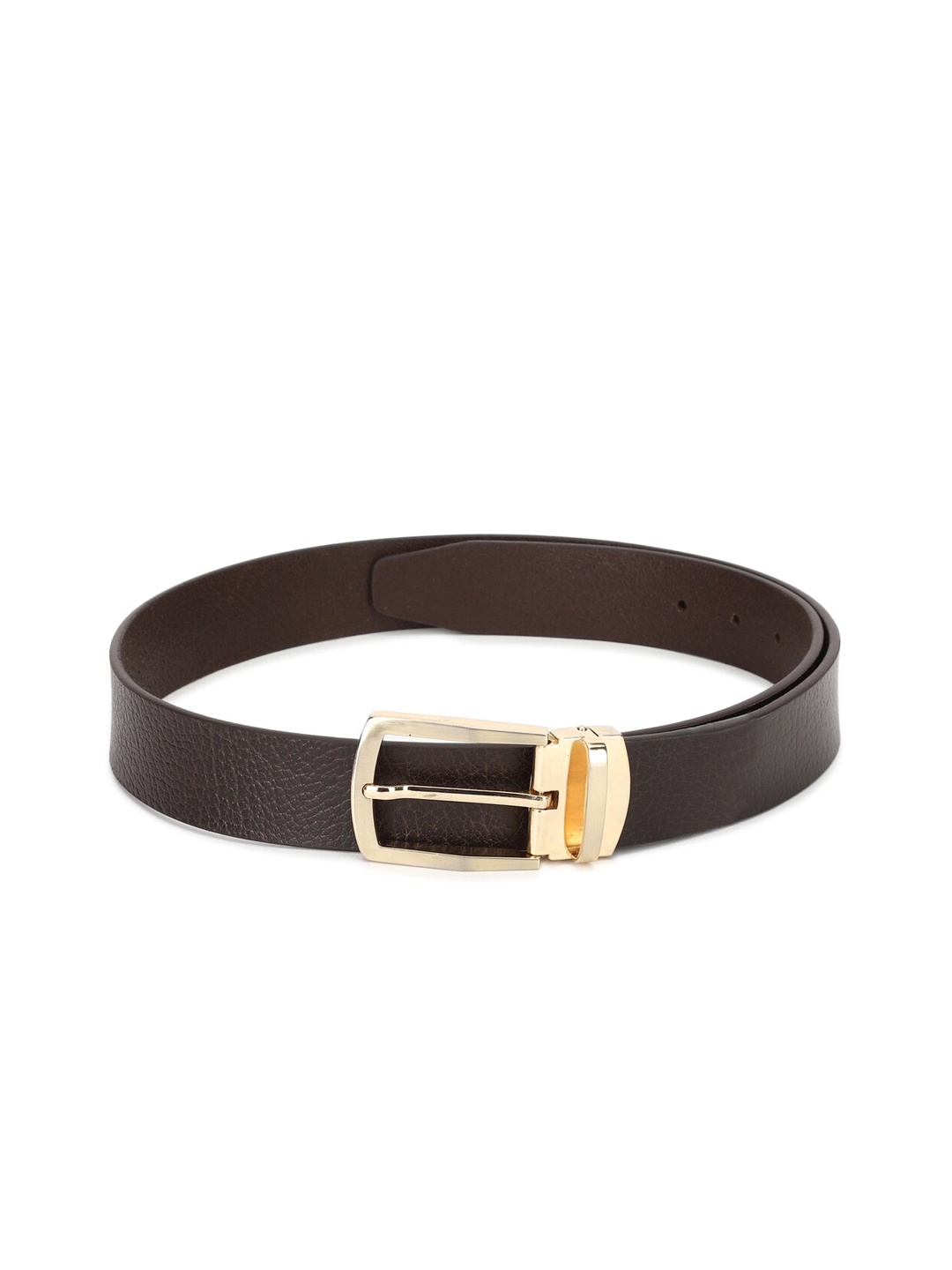 

Peter England Men Brown Textured Leather Belt