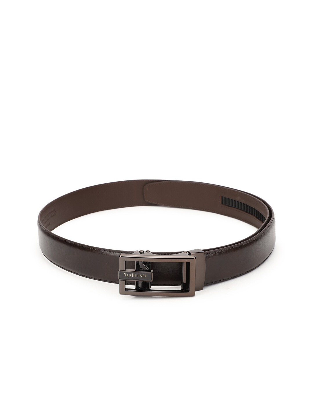 

Van Heusen Men Brown Textured Leather Belt