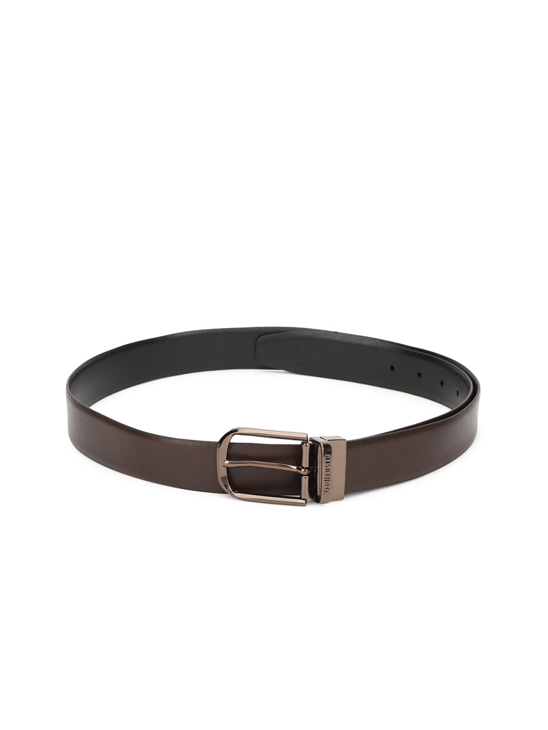 

Van Heusen Men Black Textured Leather Reversible Formal Belt