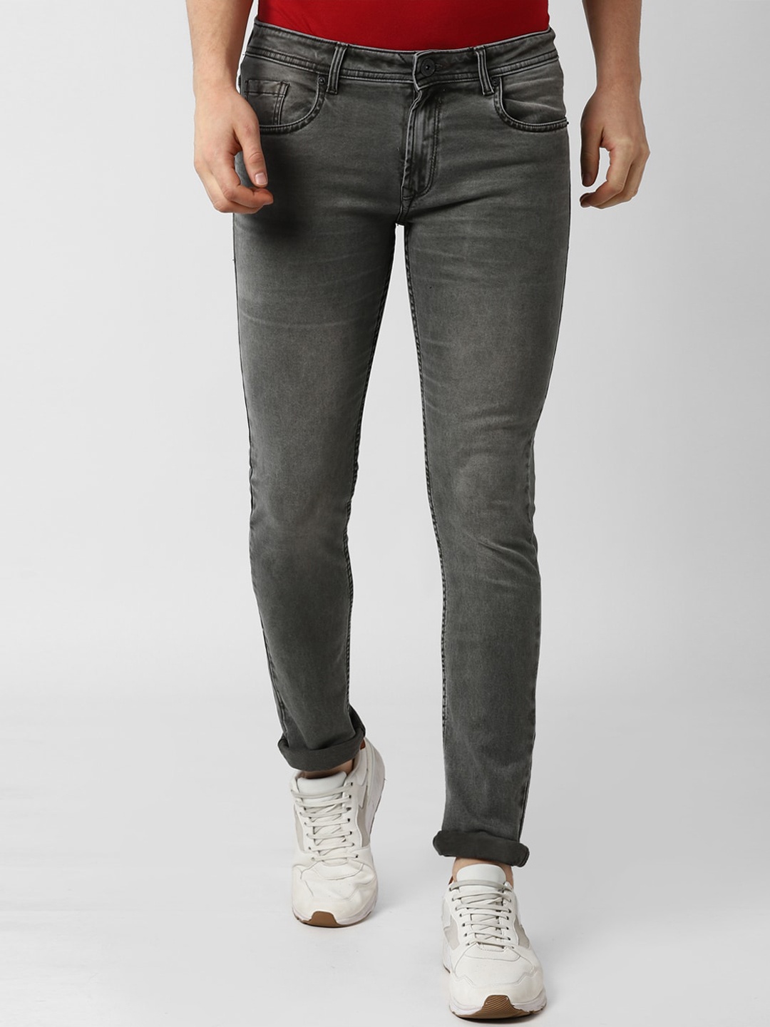 

Peter England Casuals Men Grey Slim Fit Heavy Fade Jeans
