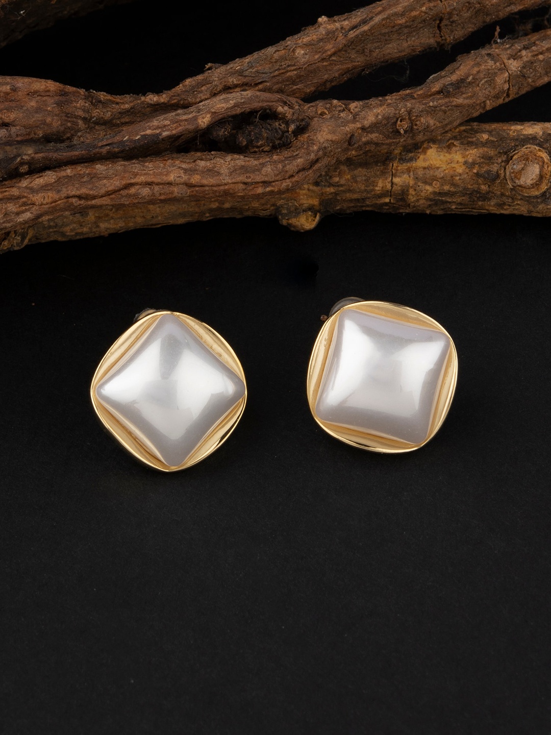 

E2O Gold Plated Contemporary Studs Earrings