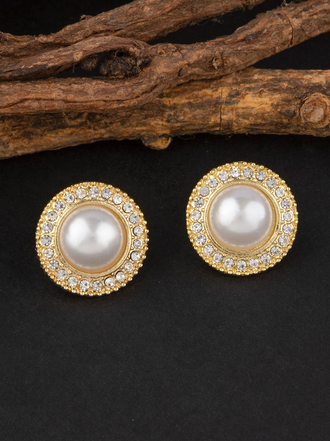 

E2O Gold-Plated Contemporary Studs Earrings