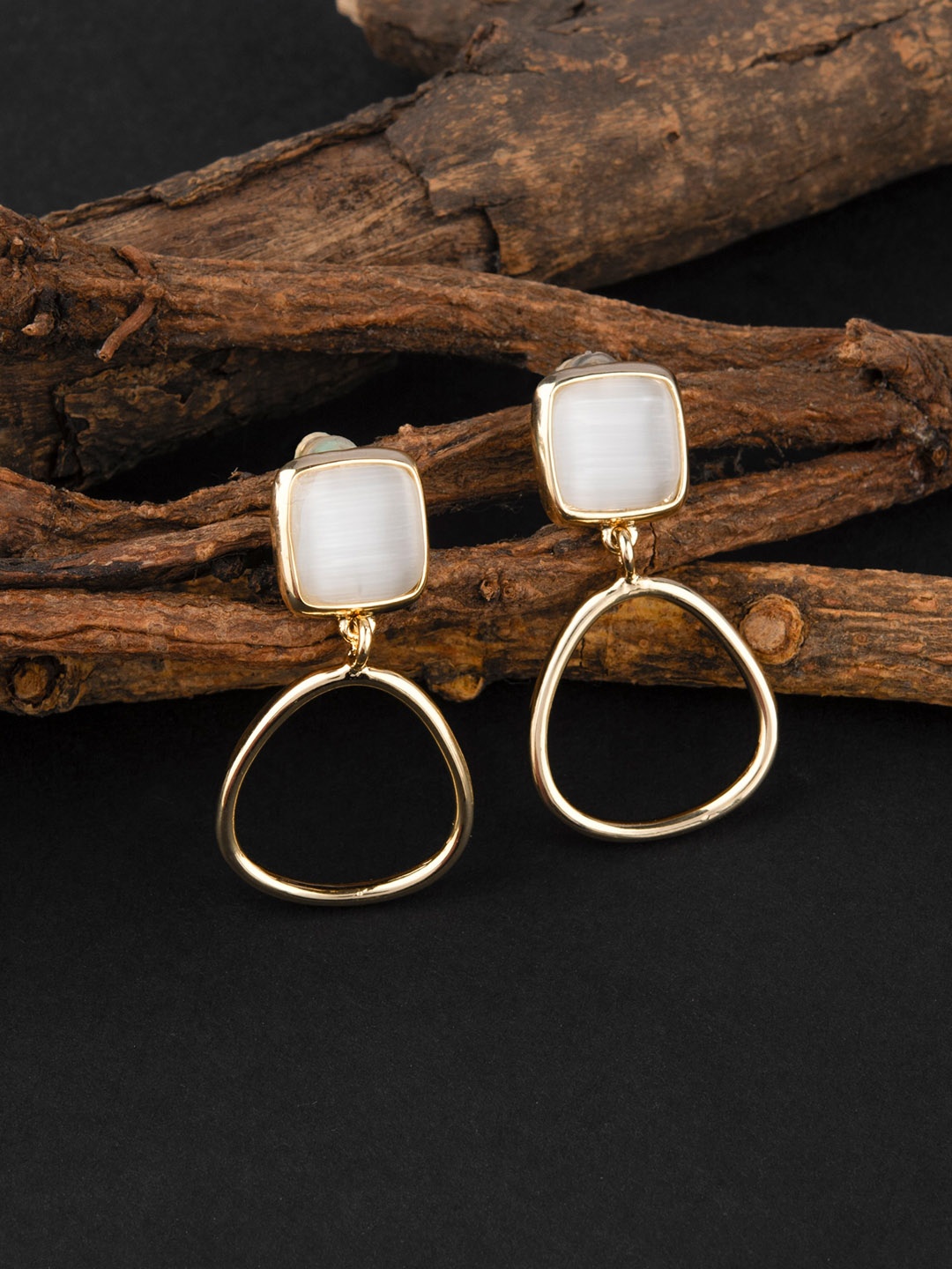 

E2O Gold-Toned Geometric Drop Earrings