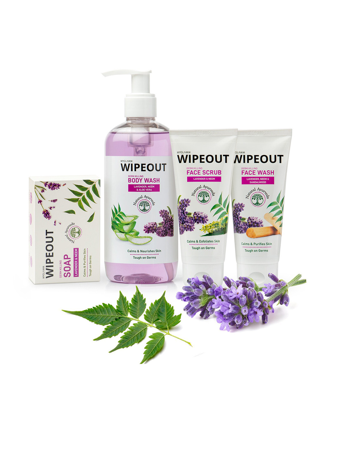 

MyGlamm Wipeout Germ Killing Face Wash Lavender & Neem - 60 g, White