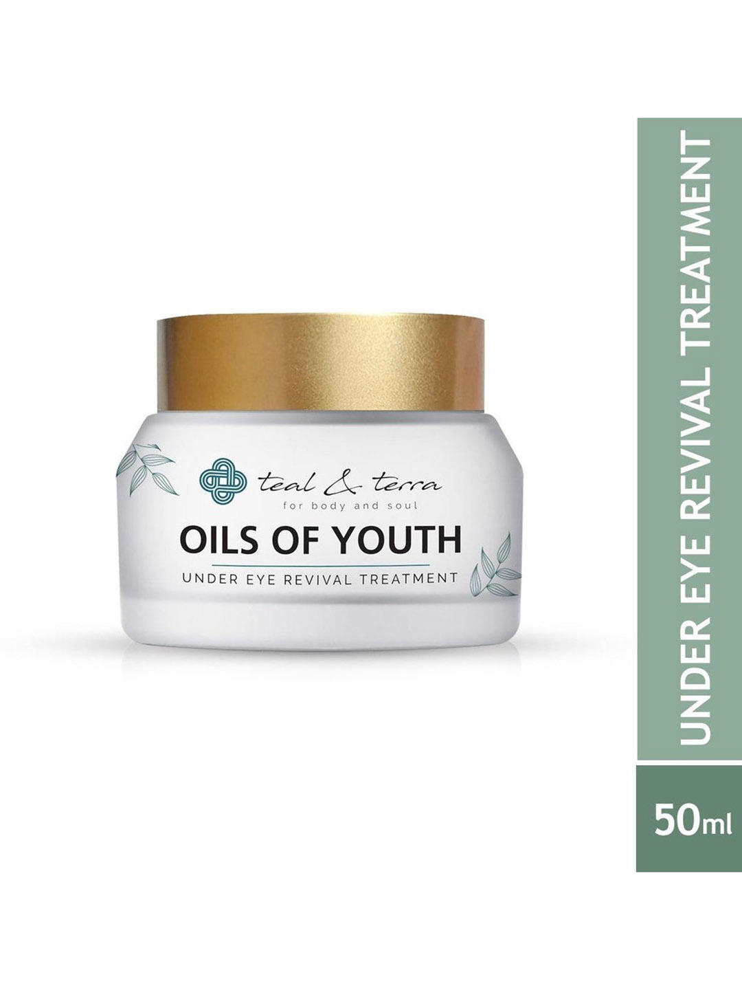 

teal & terra Oils of Youth Under Eye Revival Treatment Cream with Pure Essential Oil 100g, White