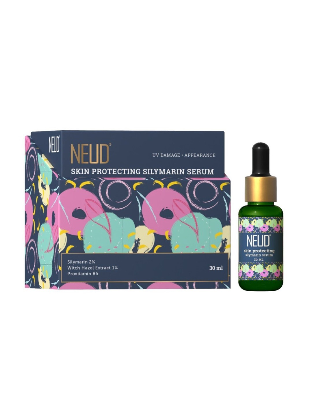 

NEUD Skin Protecting Silymarin Serum with Witch Hazel & Provitamin B5 30 ml, Blue