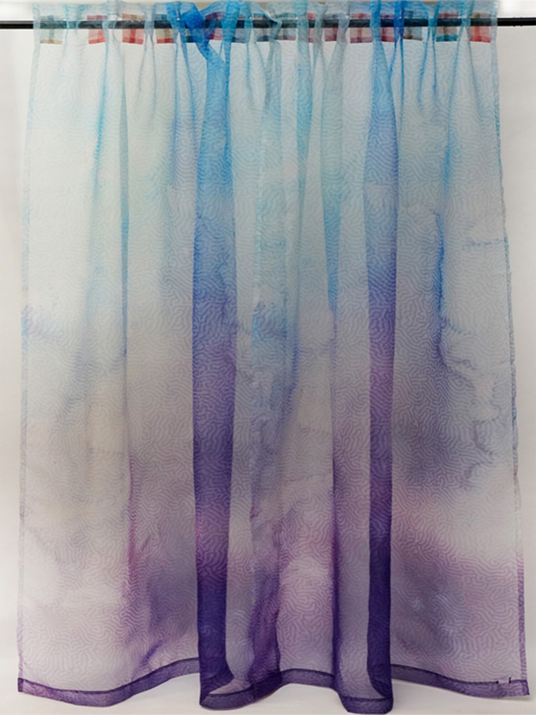

ZEBA Blue & Purple Abstract Sheer Door Curtain