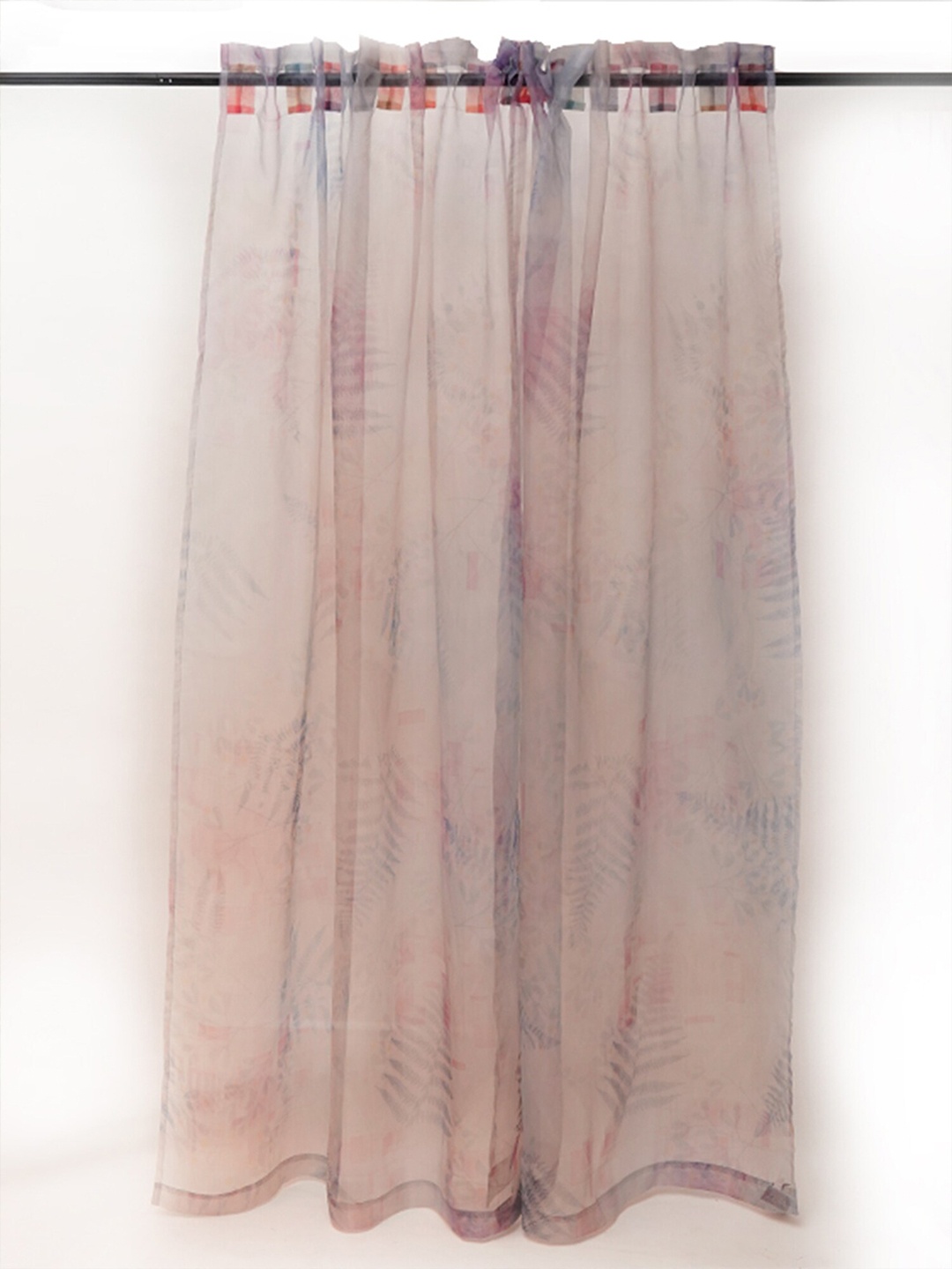 

ZEBA Brown & Pink Floral Sheer Door Curtain