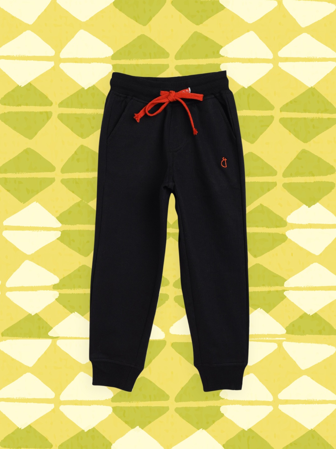 

Gini and Jony Boys Black Solid Cotton Joggers
