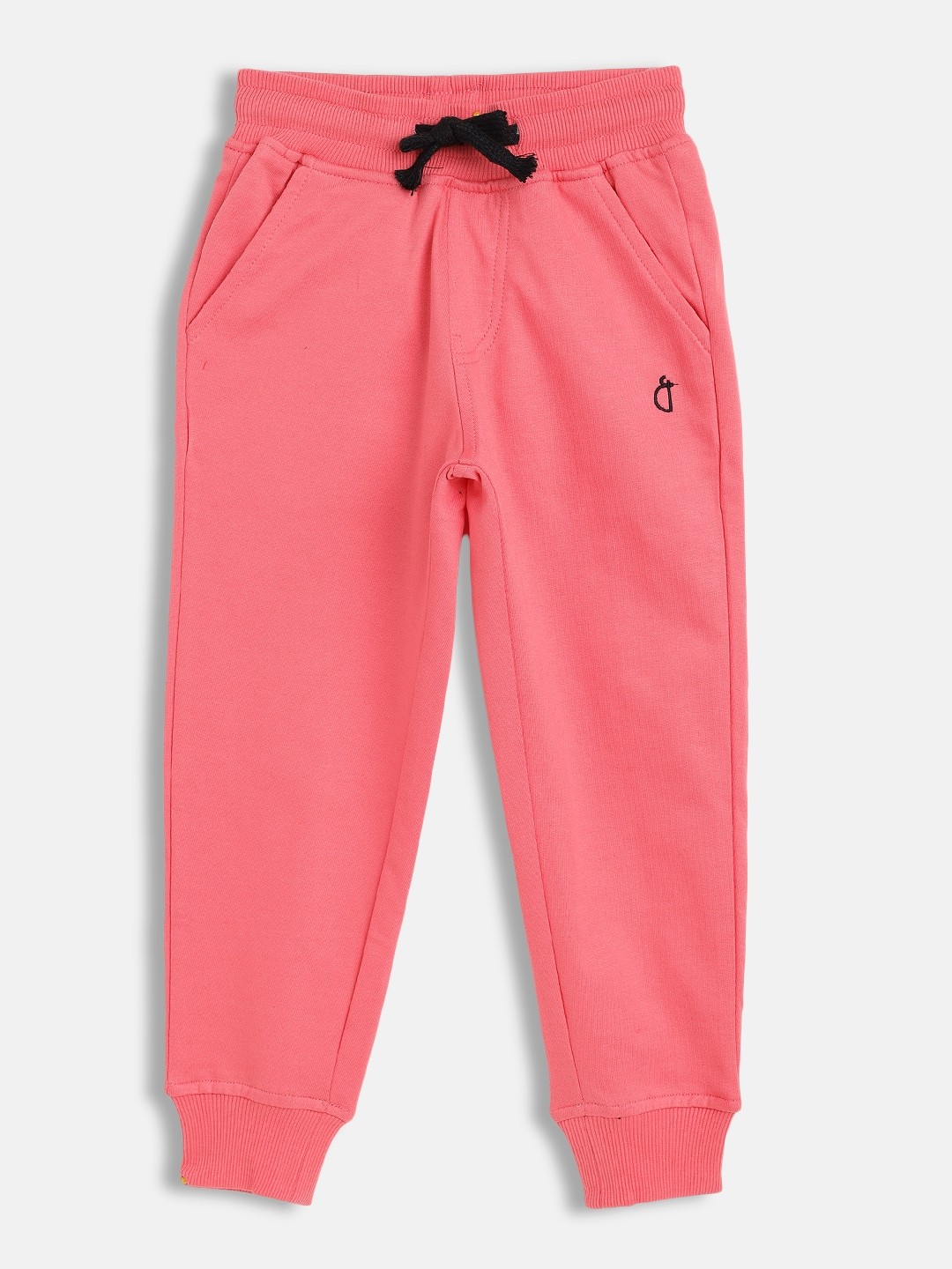 

Gini and Jony Boys Pink Solid Cotton Joggers