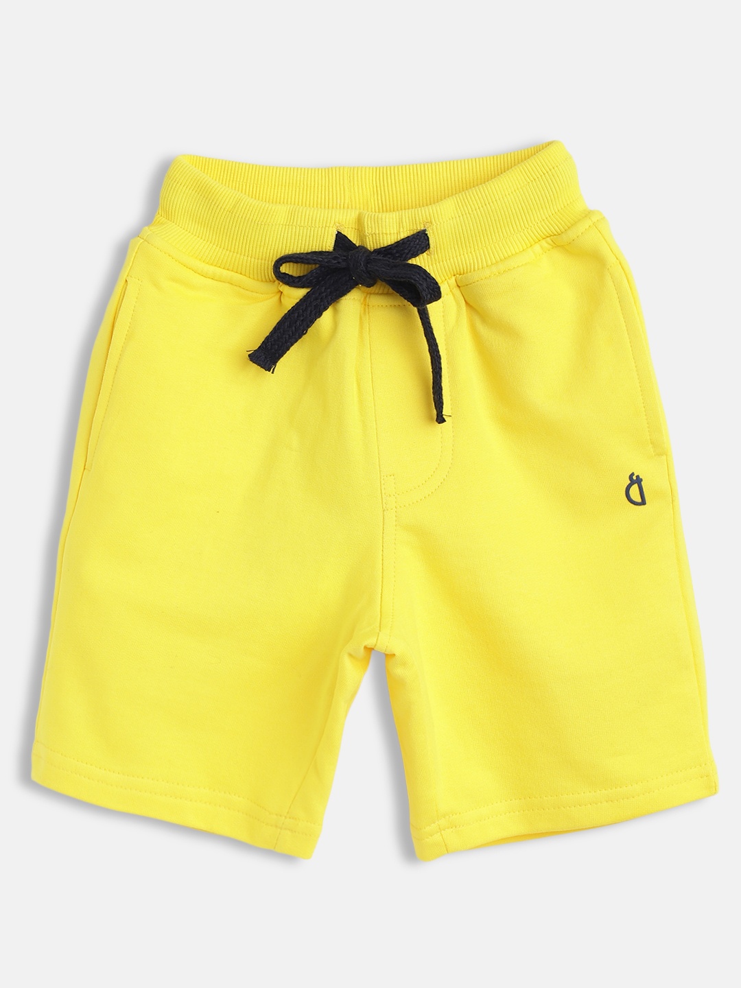 

Gini and Jony Boys Yellow Solid Pure Cotton Shorts