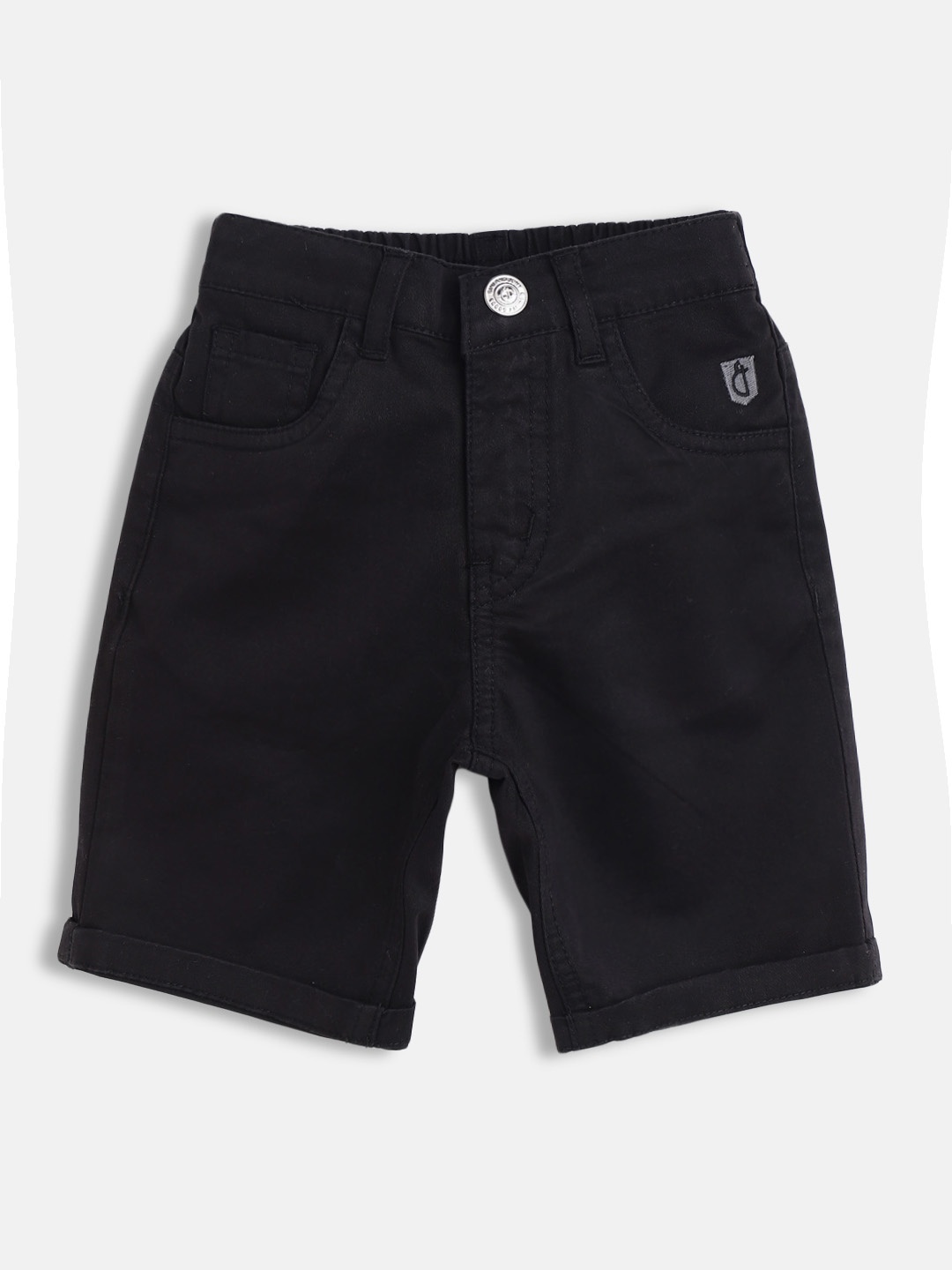 

Gini and Jony Boys Black Solid Mid-Rise Chino Shorts