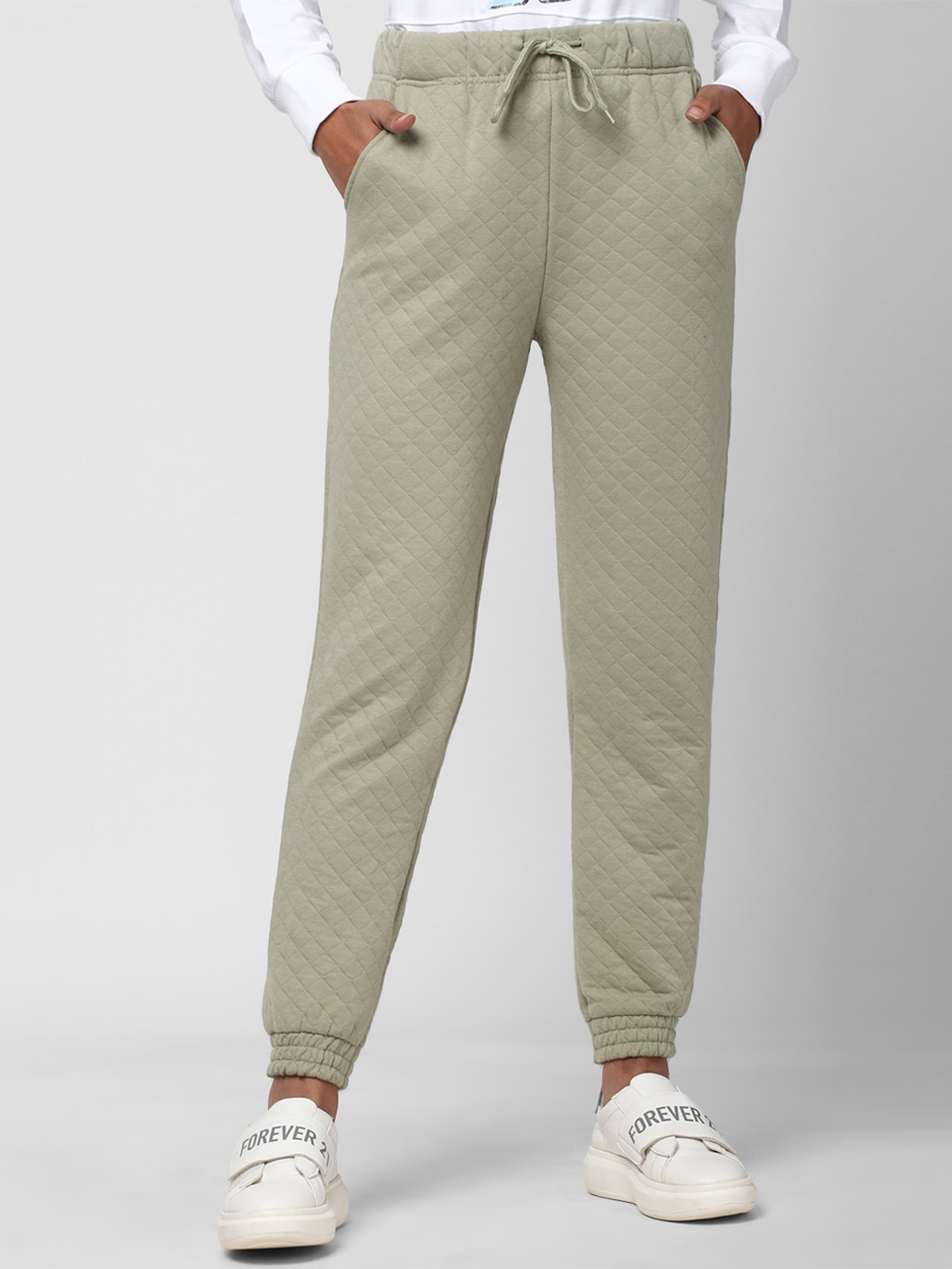 

FOREVER 21 Women Green Joggers Trousers
