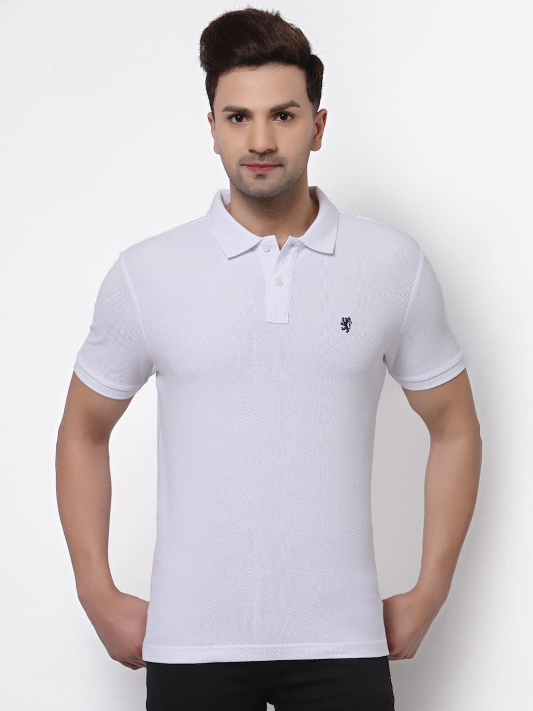 

Red Tape Men White Polo Collar T-shirt